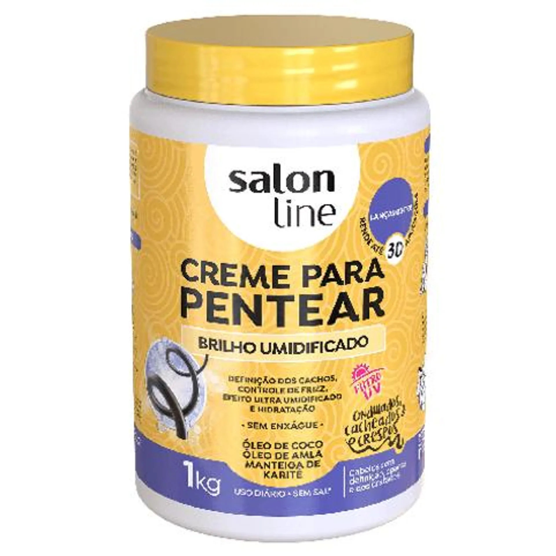 Creme para Pentear Salon Line Brilho Umidificado 1kg