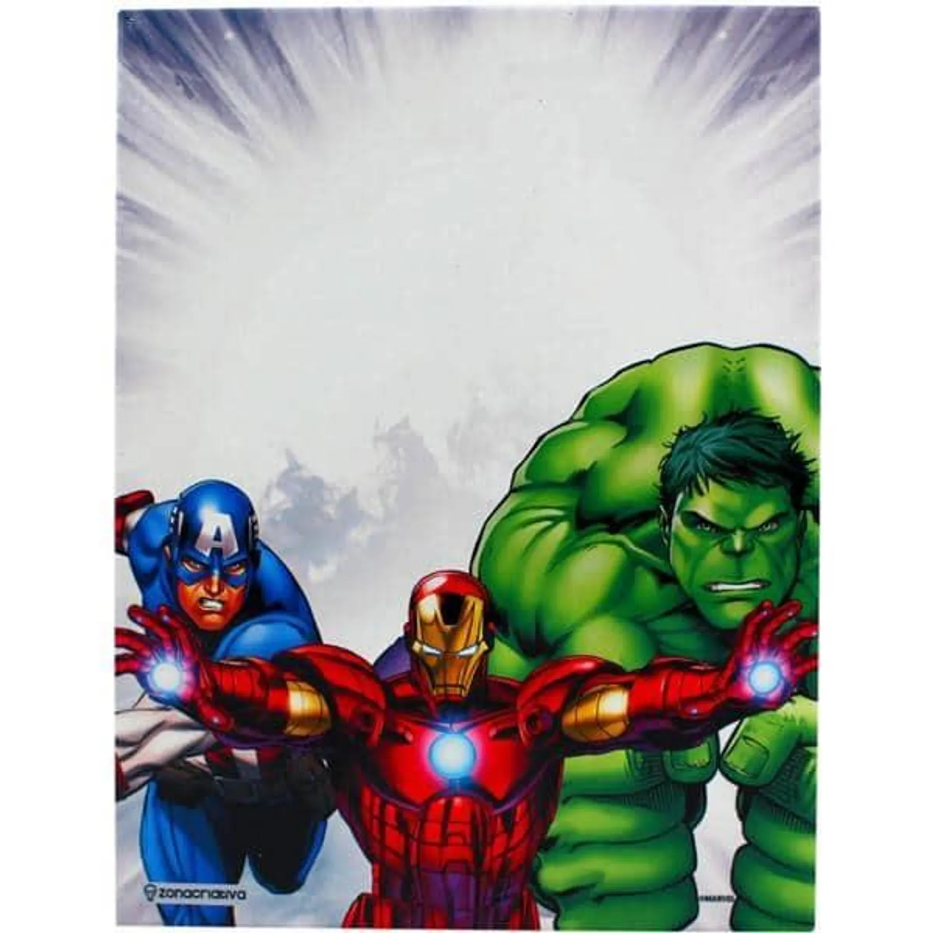 Painel metálico 26x19 Avengers 10081876 Zona Criativa PT 1 UN