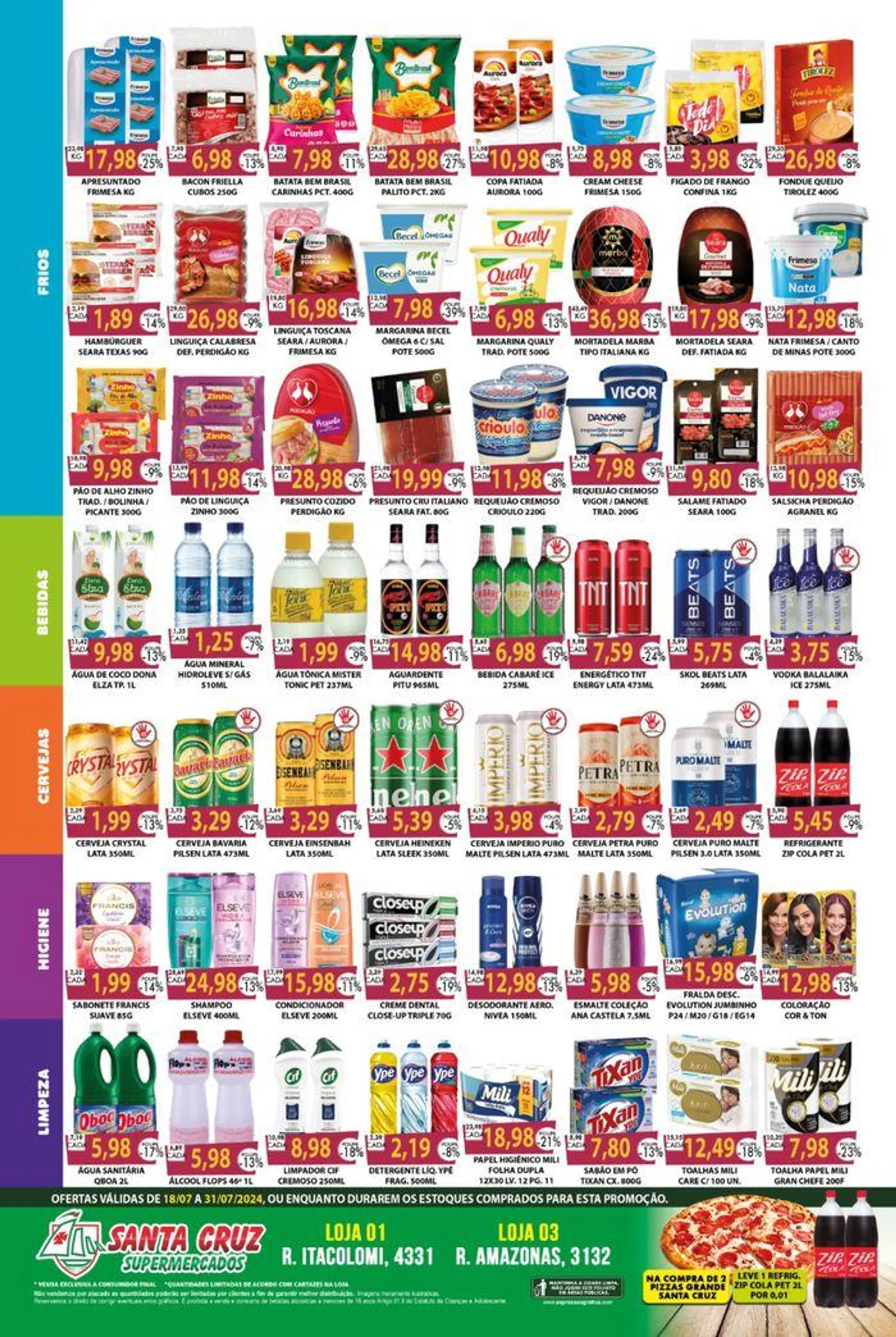 Encarte de Ofertas Santa Cruz Supermercados 19 de julho até 31 de julho 2024 - Pagina 2