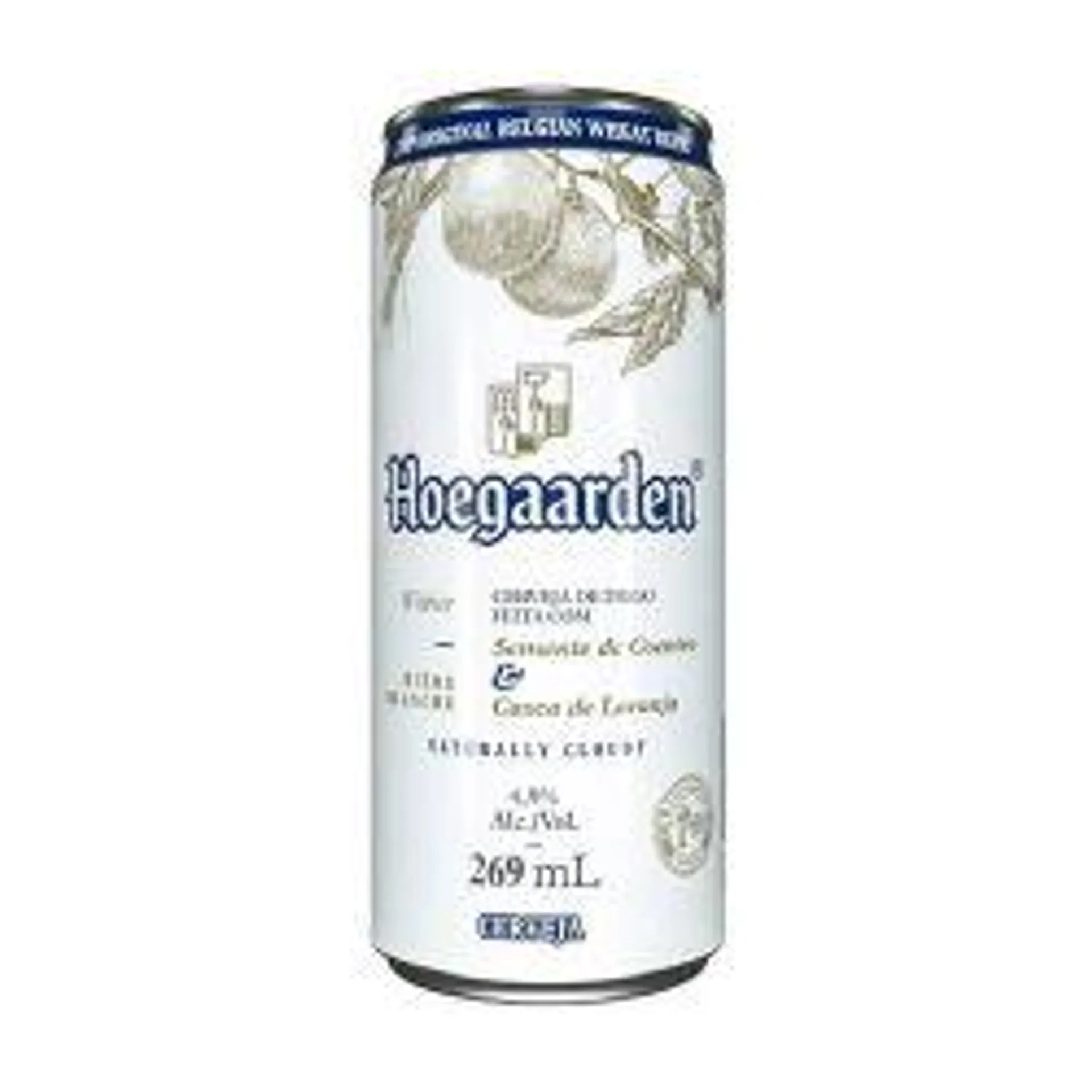 Cerveja De Trigo Witbier Com Semente De Coentro & Casca De Laranja Hoegaarden Lata 269ml