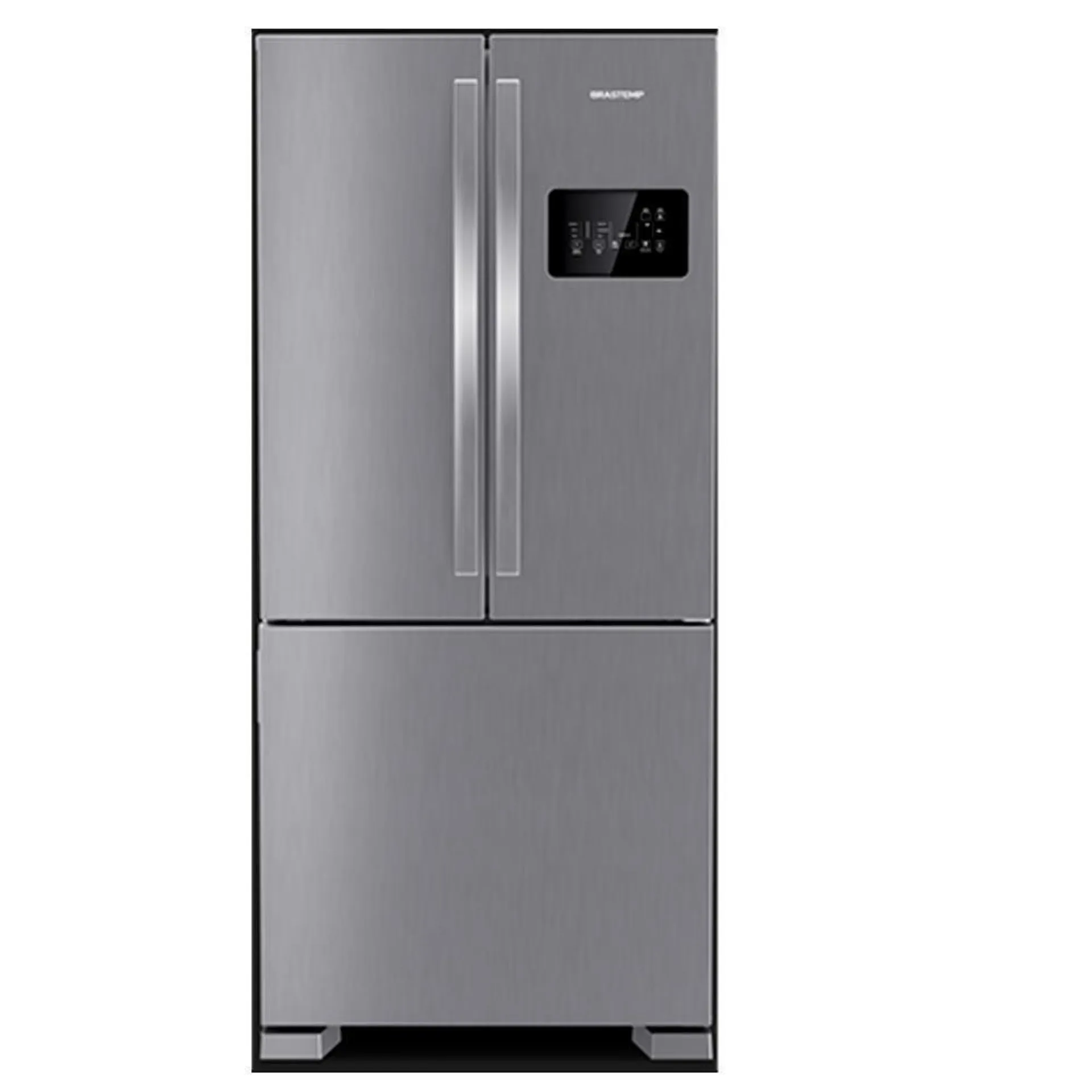 Refrigerador French Door Brastemp de 3 Portas Frost Free Side Inverse com 554L Inox - BRO85AK - 110V