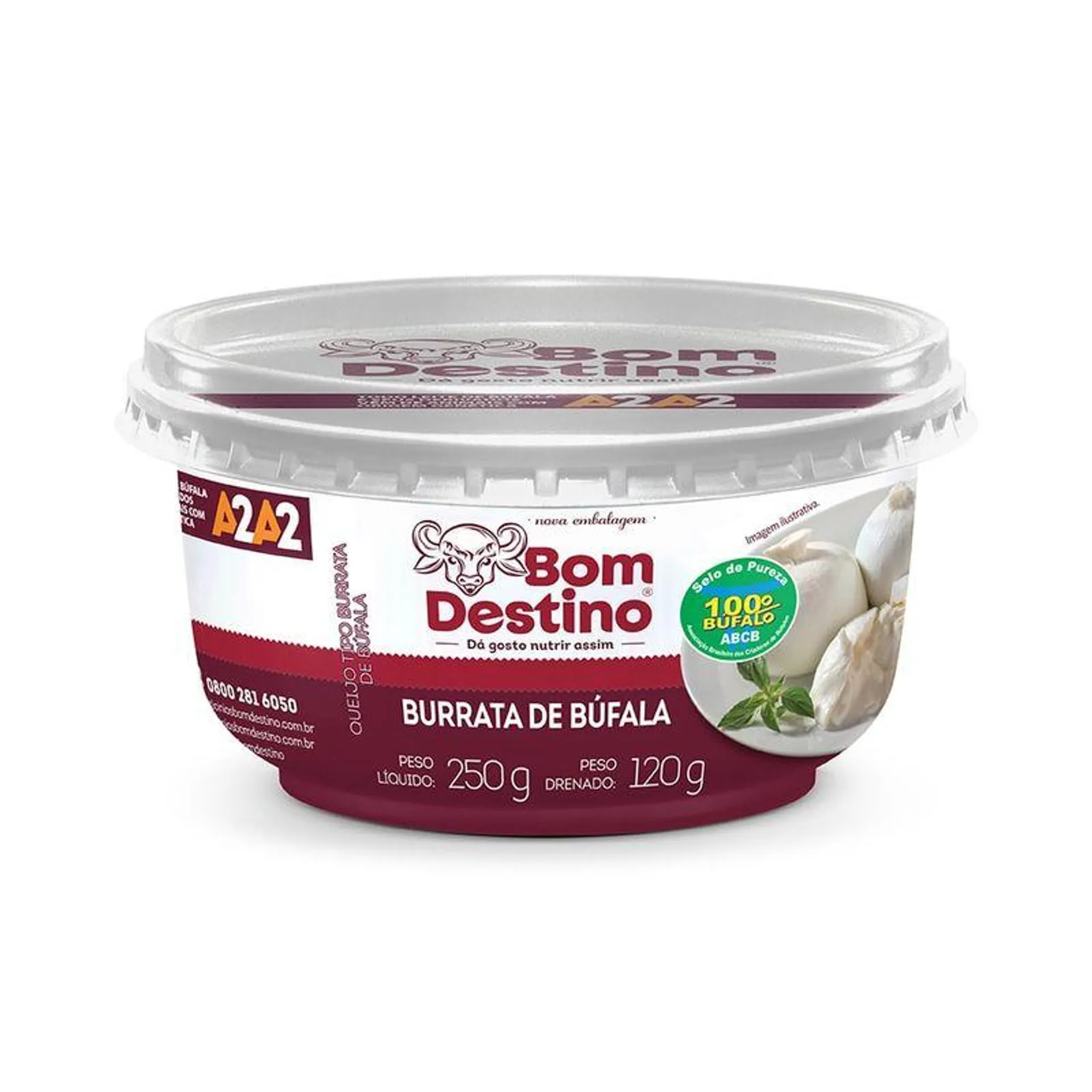 Queijo Burrata Bufala Bom Destino 120g Creme