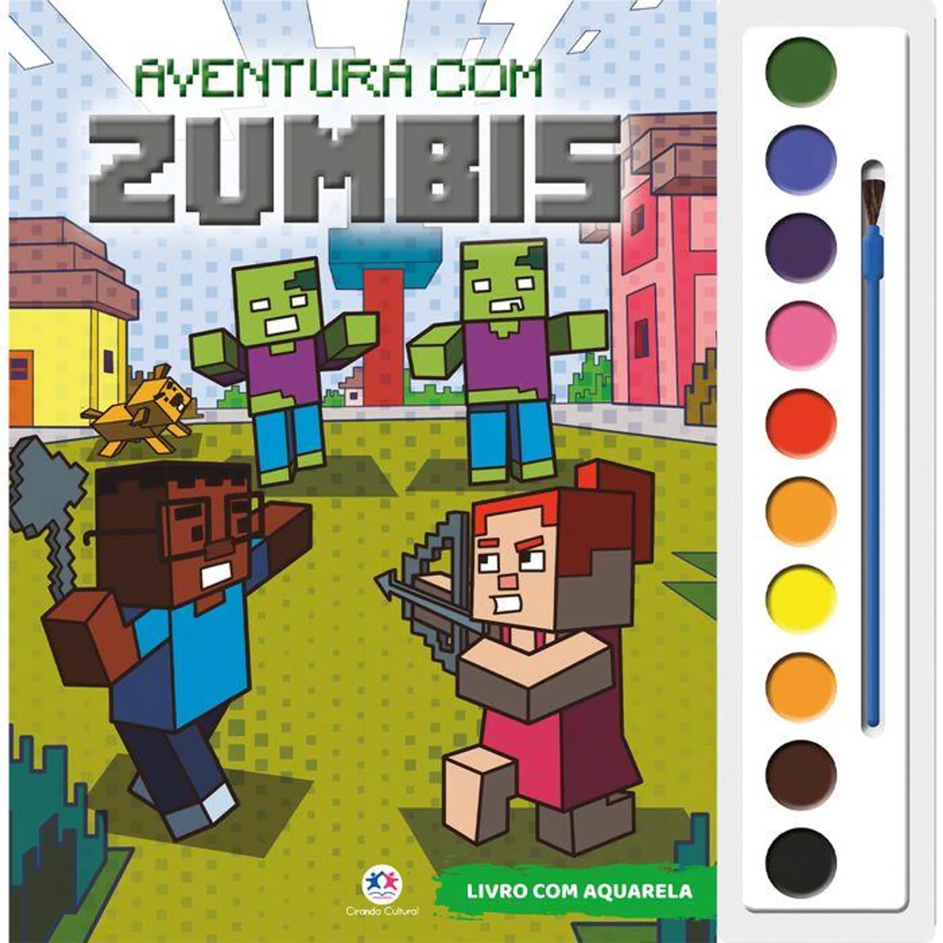 Livro Aquarela Aventura com zumbis Editora: Ciranda Cultural