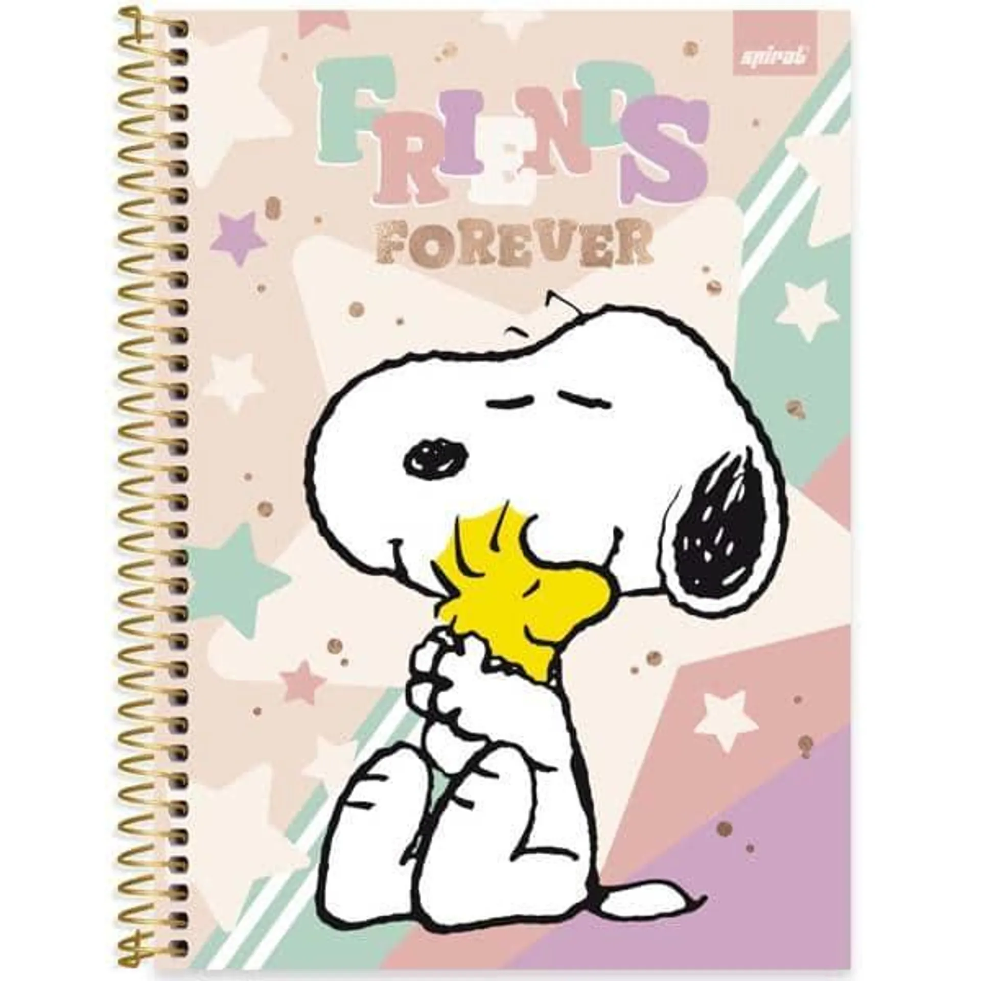 Caderno Universitário Capa Dura, 1 x 1, 80 Folhas, Snoopy, 2515206, Spiral Sno - PT 1 UN