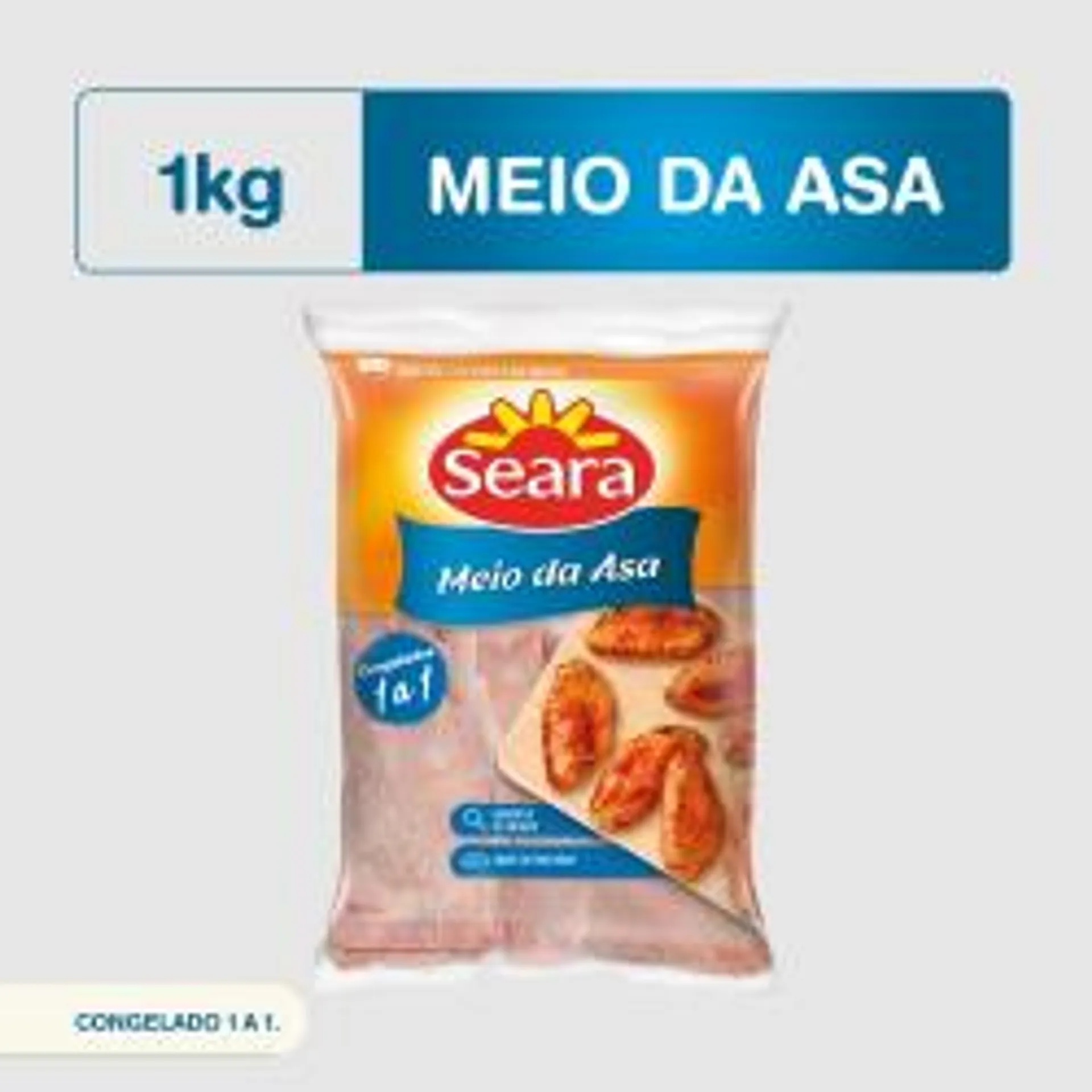 Meio da asa Seara IQF 1kg