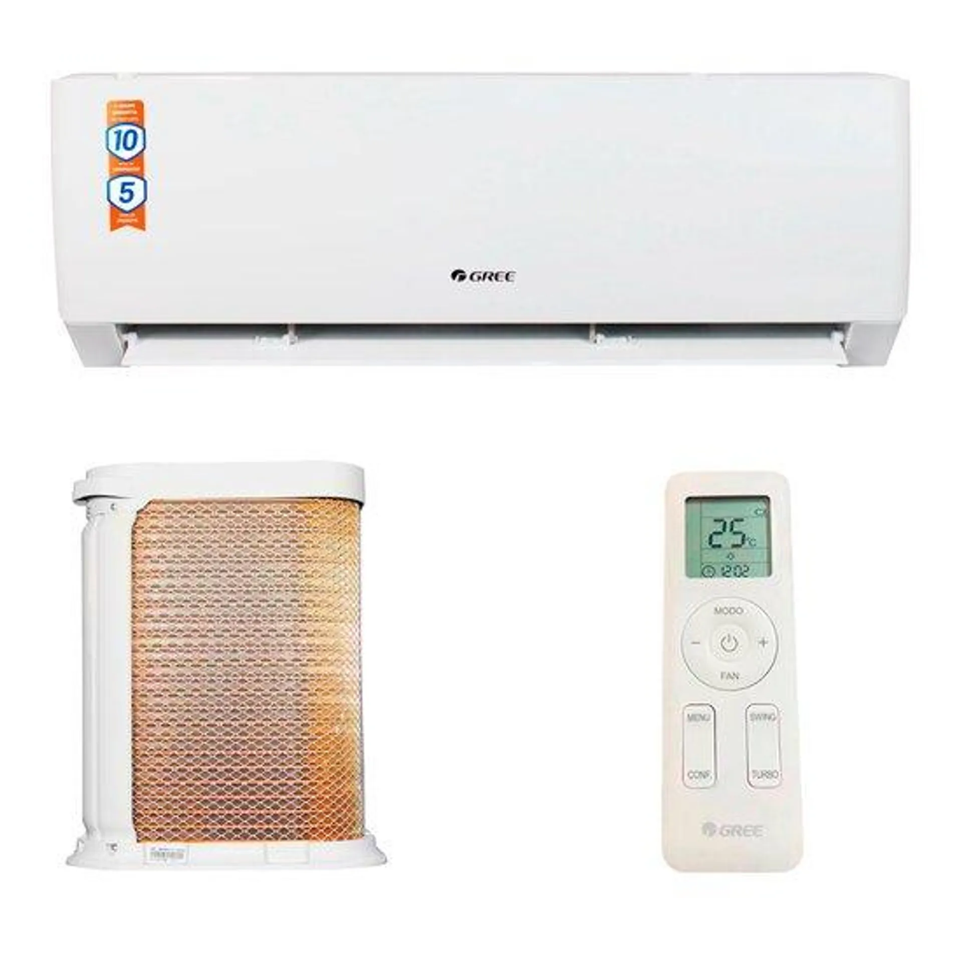 Ar-Condicionado Split 12000 BTU Gree Quente e Frio Inverter - GWH12ATC-D6DNA