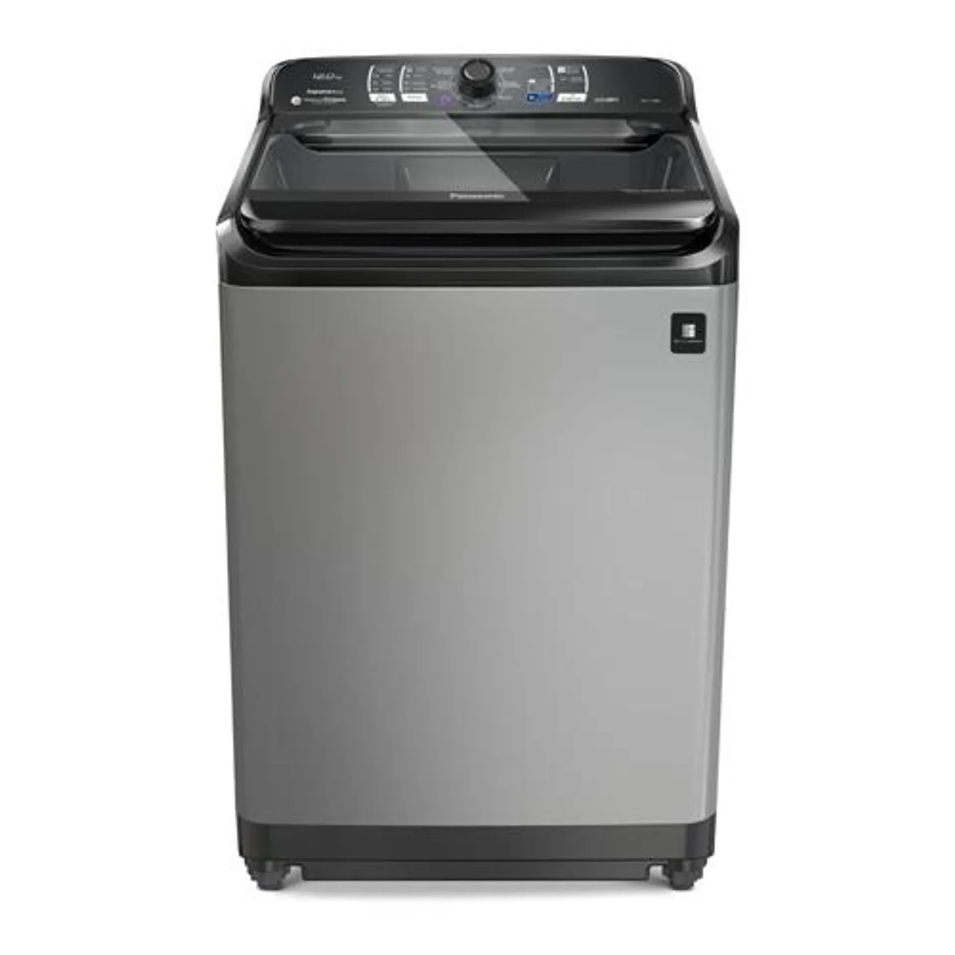 Lavadora de Roupas Panasonic 12Kg Automática Cesto Inox Sistema Ciclone F120B1 Cinza