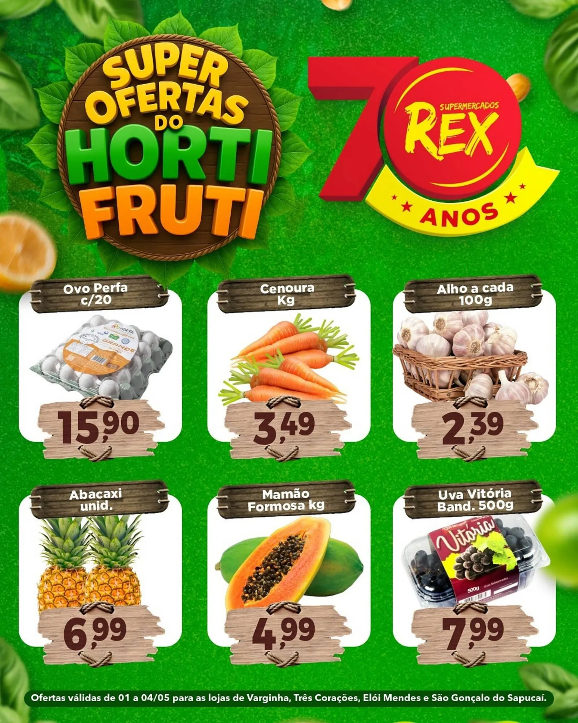 Encarte de Catálogo Supermercados Rex 1 de maio até 4 de maio 2025 - Pagina 1