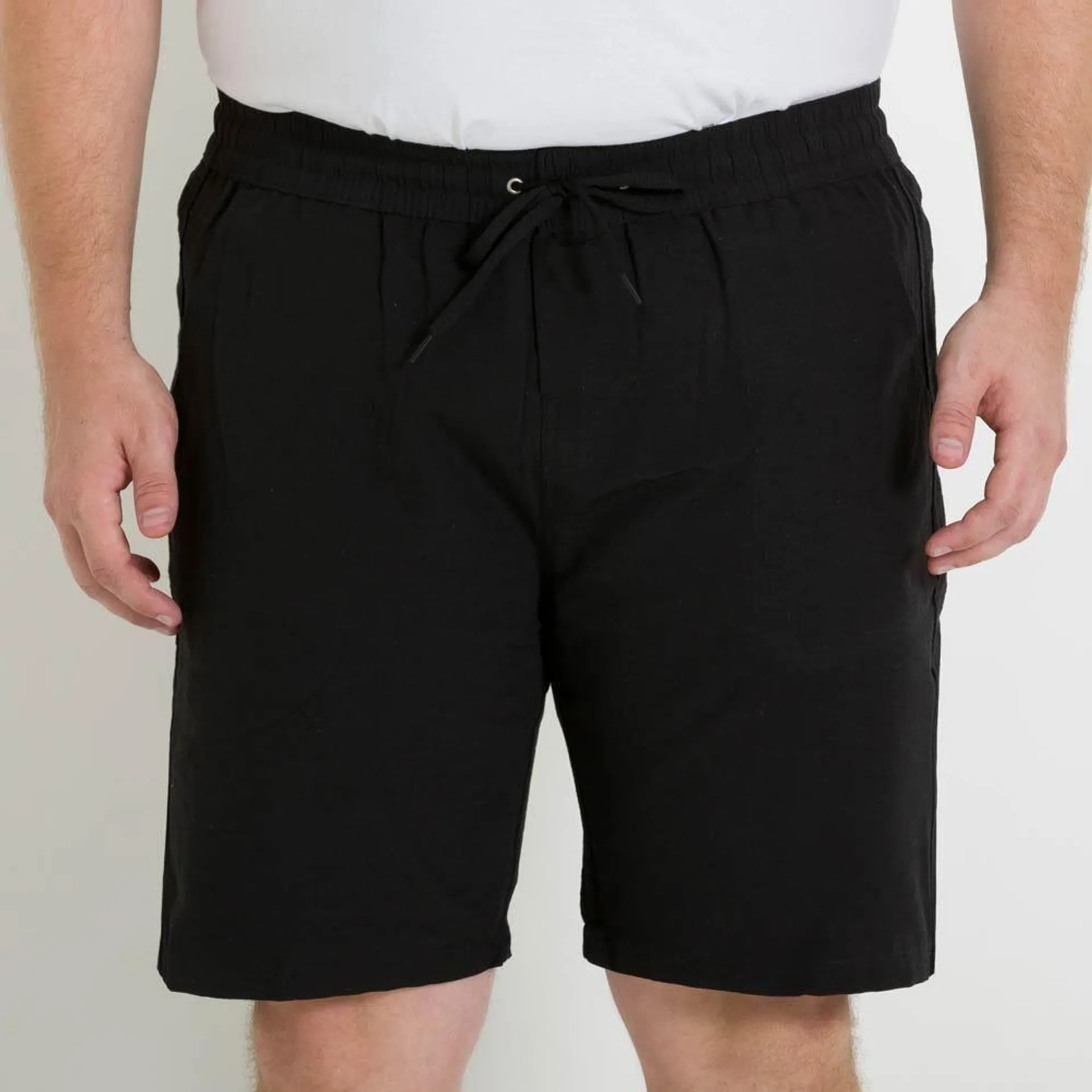 Shorts Plus Size Liso Marc Alain Preto