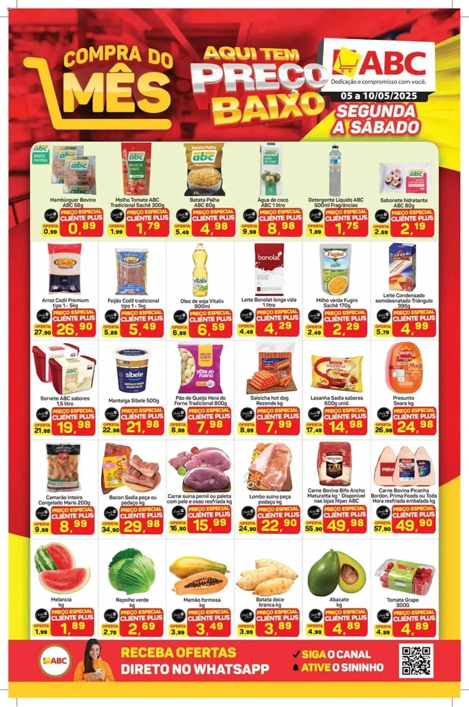 Encarte de Catálogo Supermercados ABC 5 de maio até 10 de maio 2025 - Pagina 1
