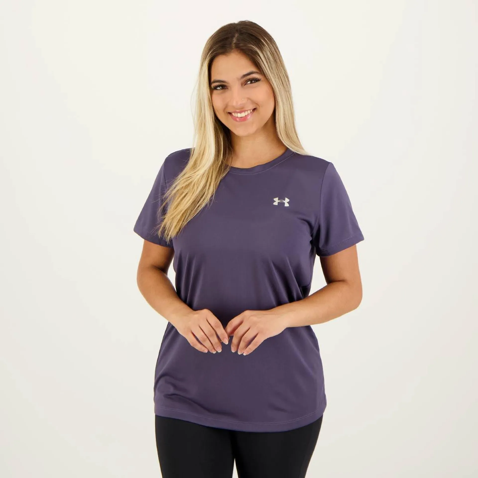 Camiseta Under Armour Tech Solid BRZ Feminina Marinho