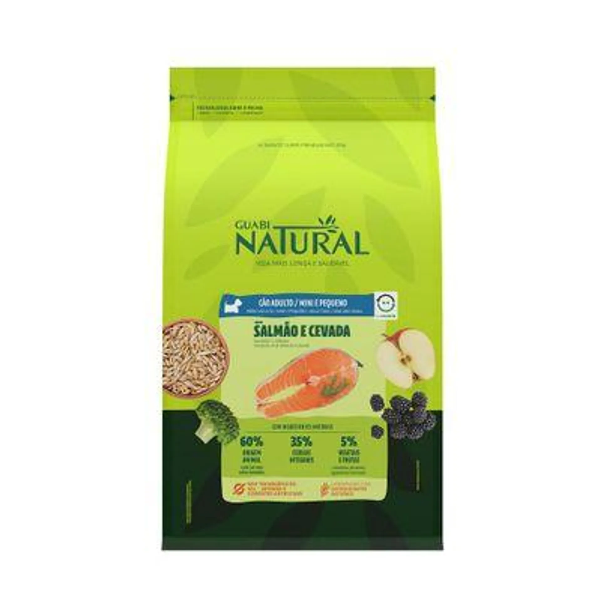 Ração Guabi Natural Cães Adultos Raças Mini e Pequenas Salmão e Cevada 1 kg