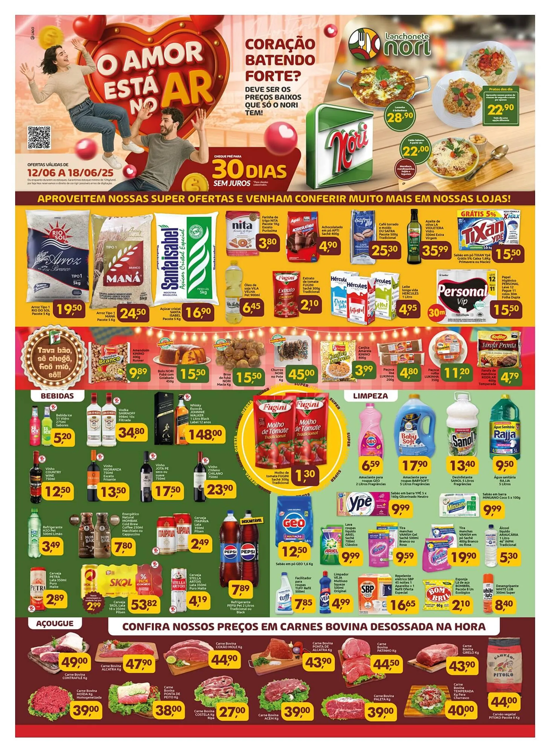 Encarte de Catálogo Supermercados Nori 12 de junho até 18 de junho 2025 - Pagina 1