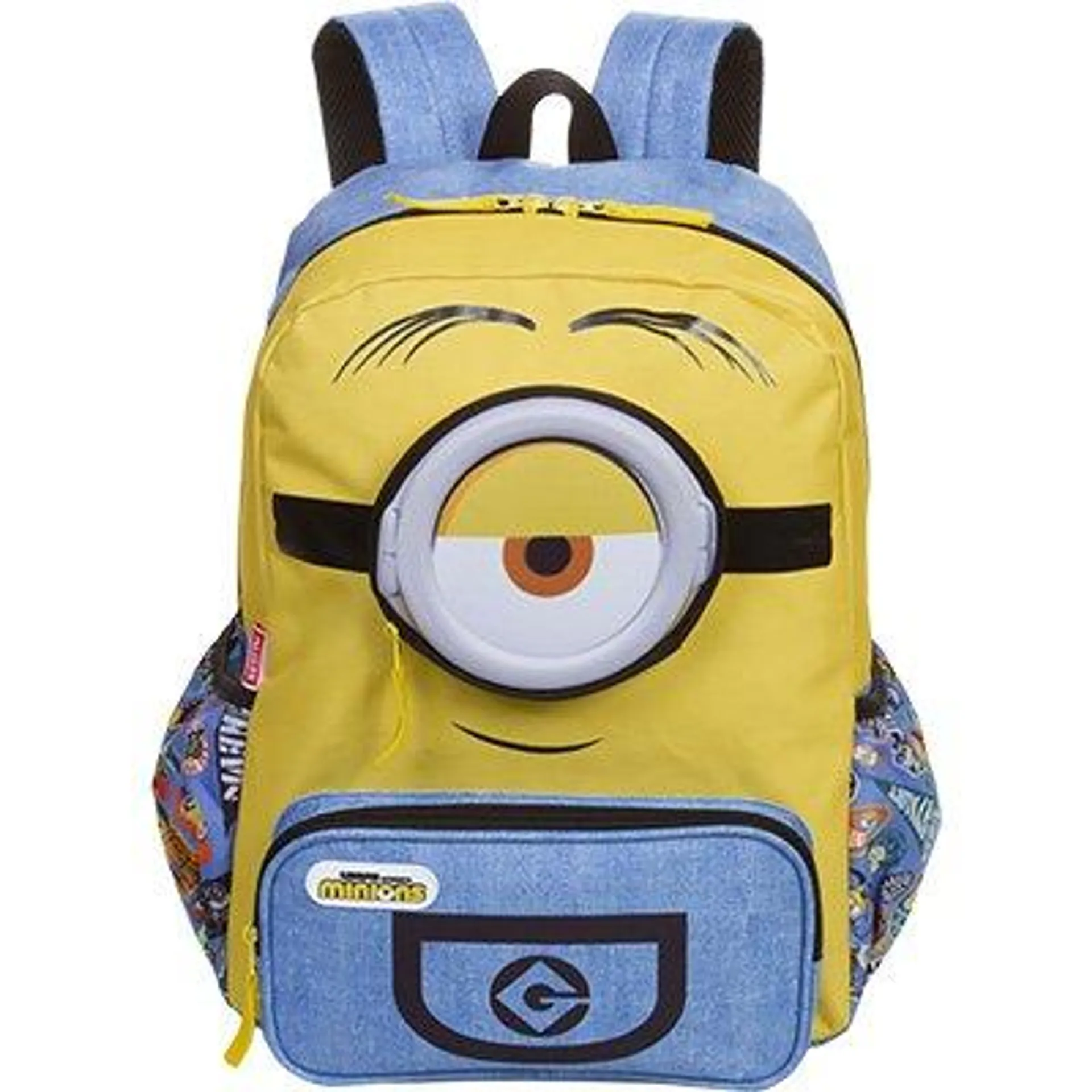 Mochila Infantil Minions em Poliéster G Sestini - PT 1 UN