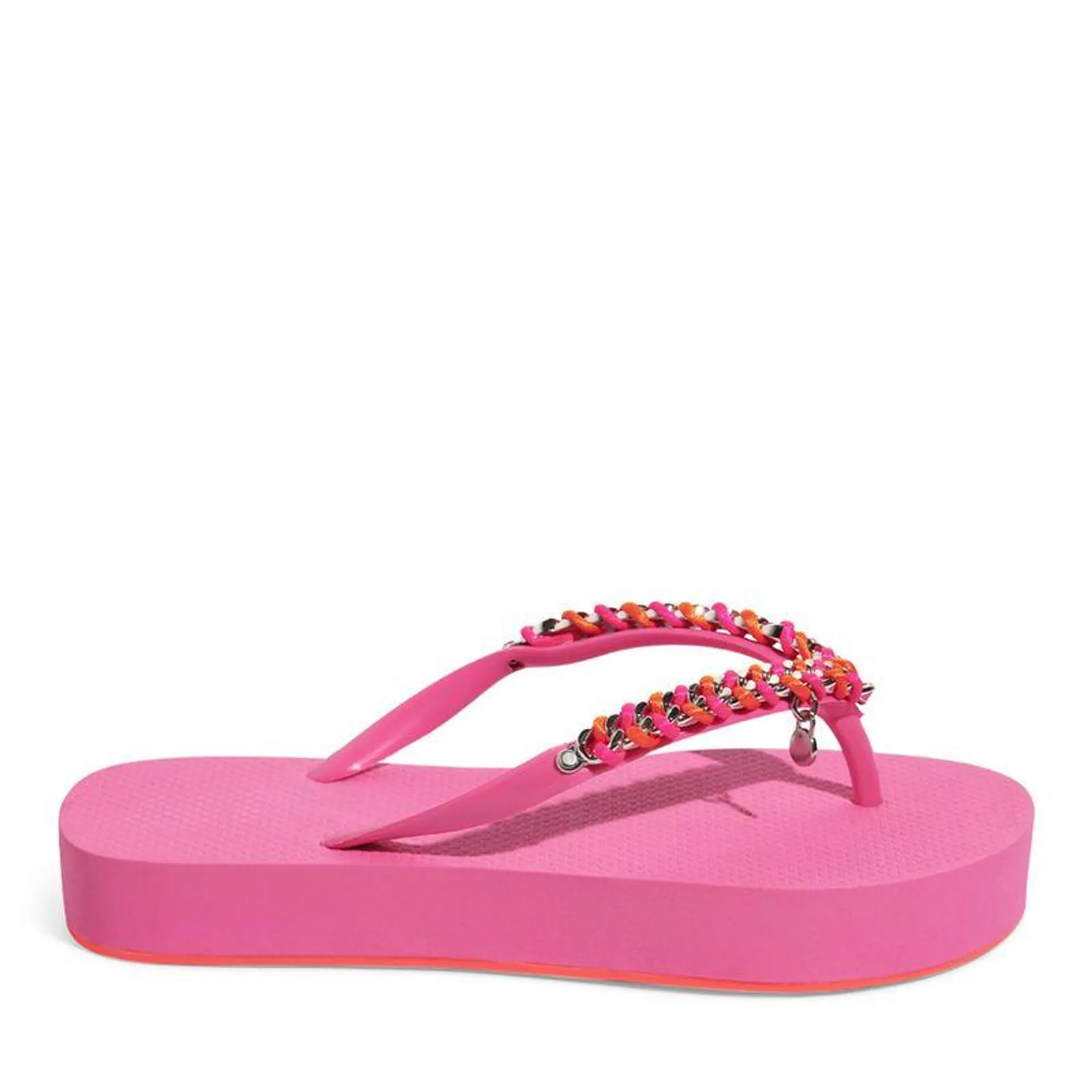 Flip Flop Borracha Rosa Neon