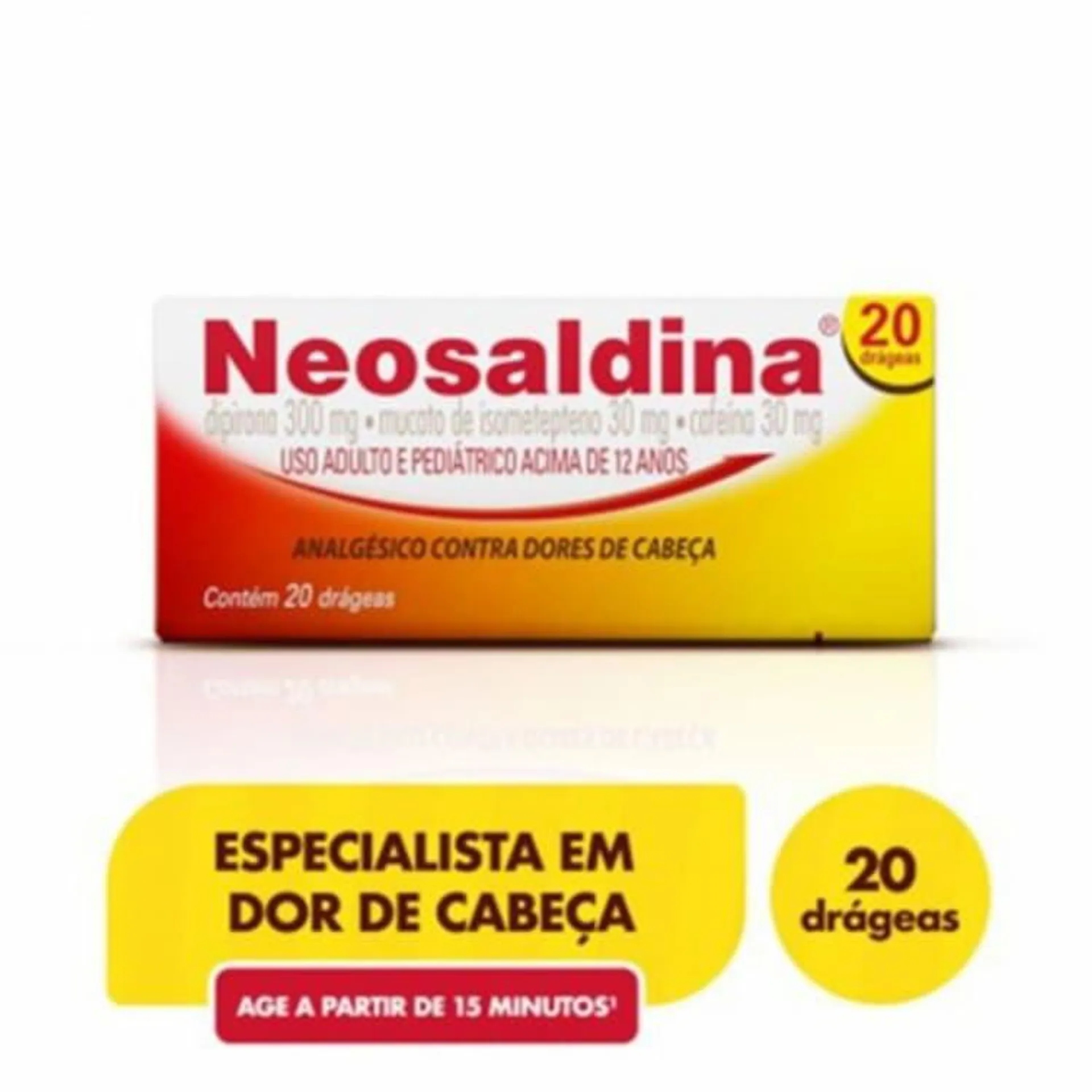 Analgésico Neosaldina com 20 Drágeas