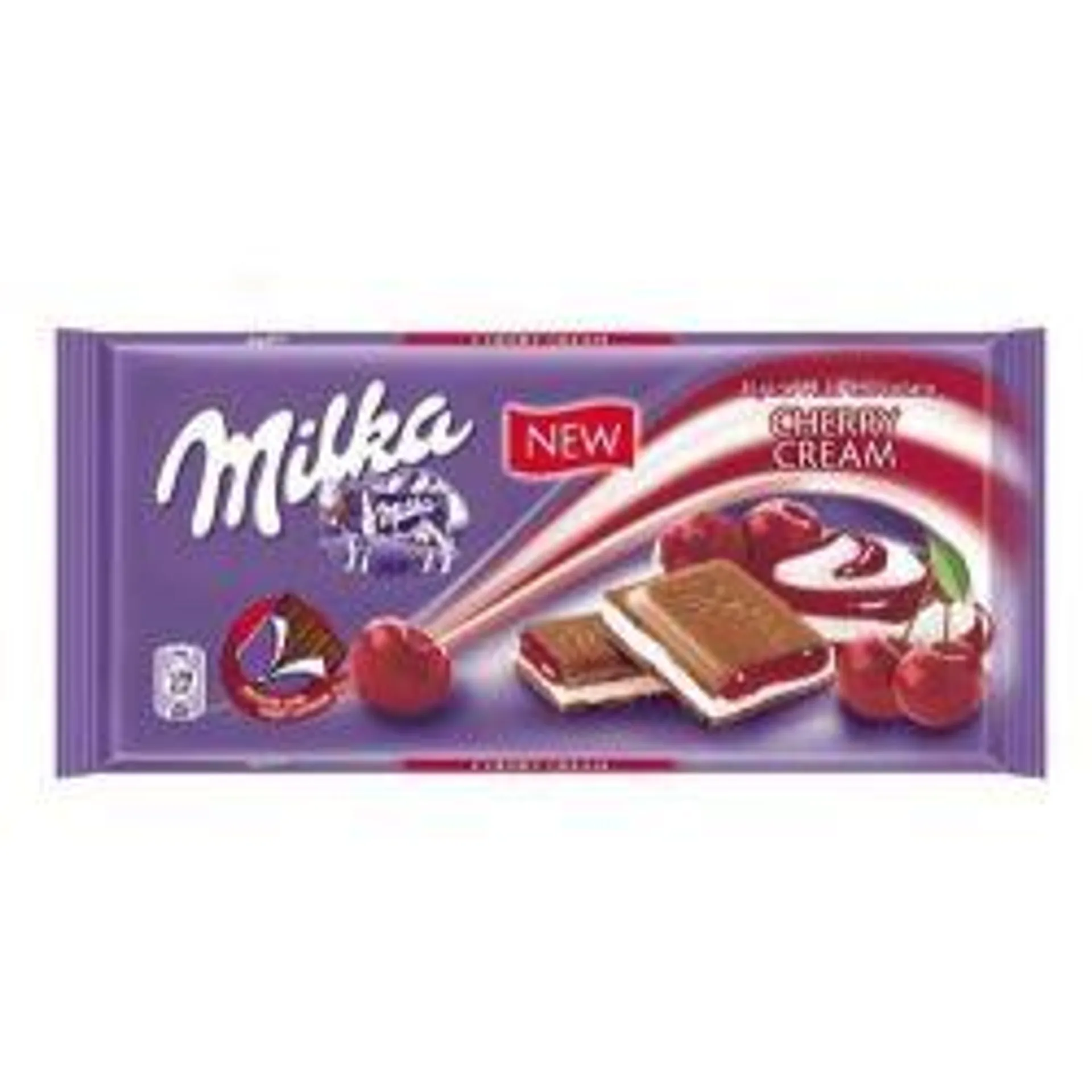 Barra De Chocolate Chery Creme Milka 100g