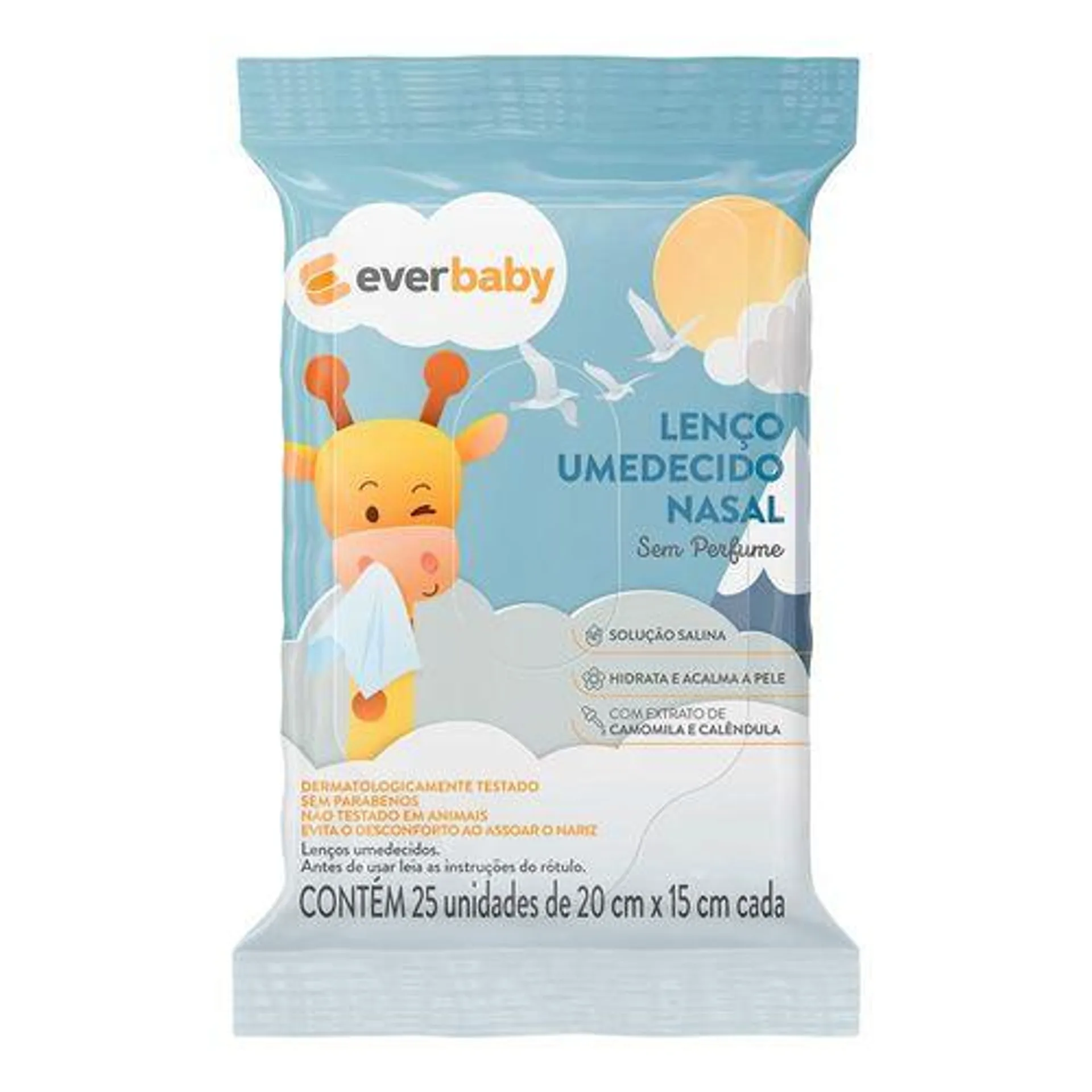 Lenço Umedecido Nasal Ever Baby 25 Unidades