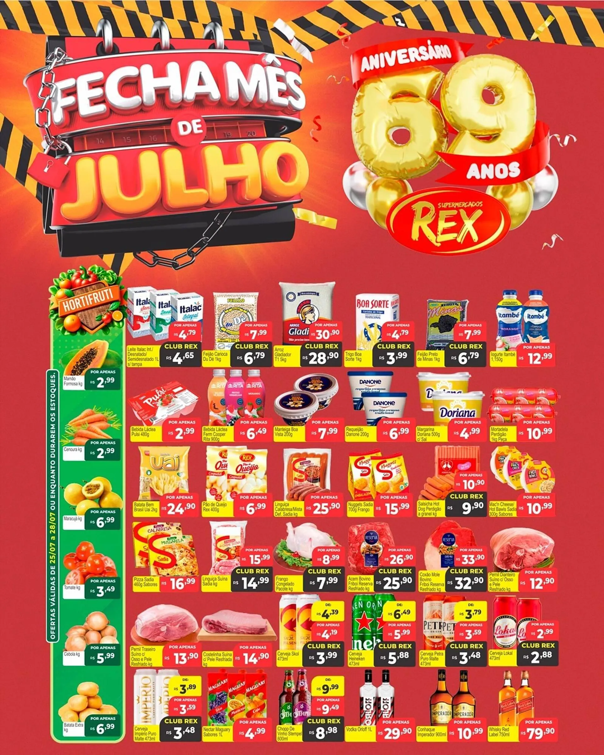 Encarte de Catálogo Supermercados Rex 25 de julho até 27 de julho 2024 - Pagina 1