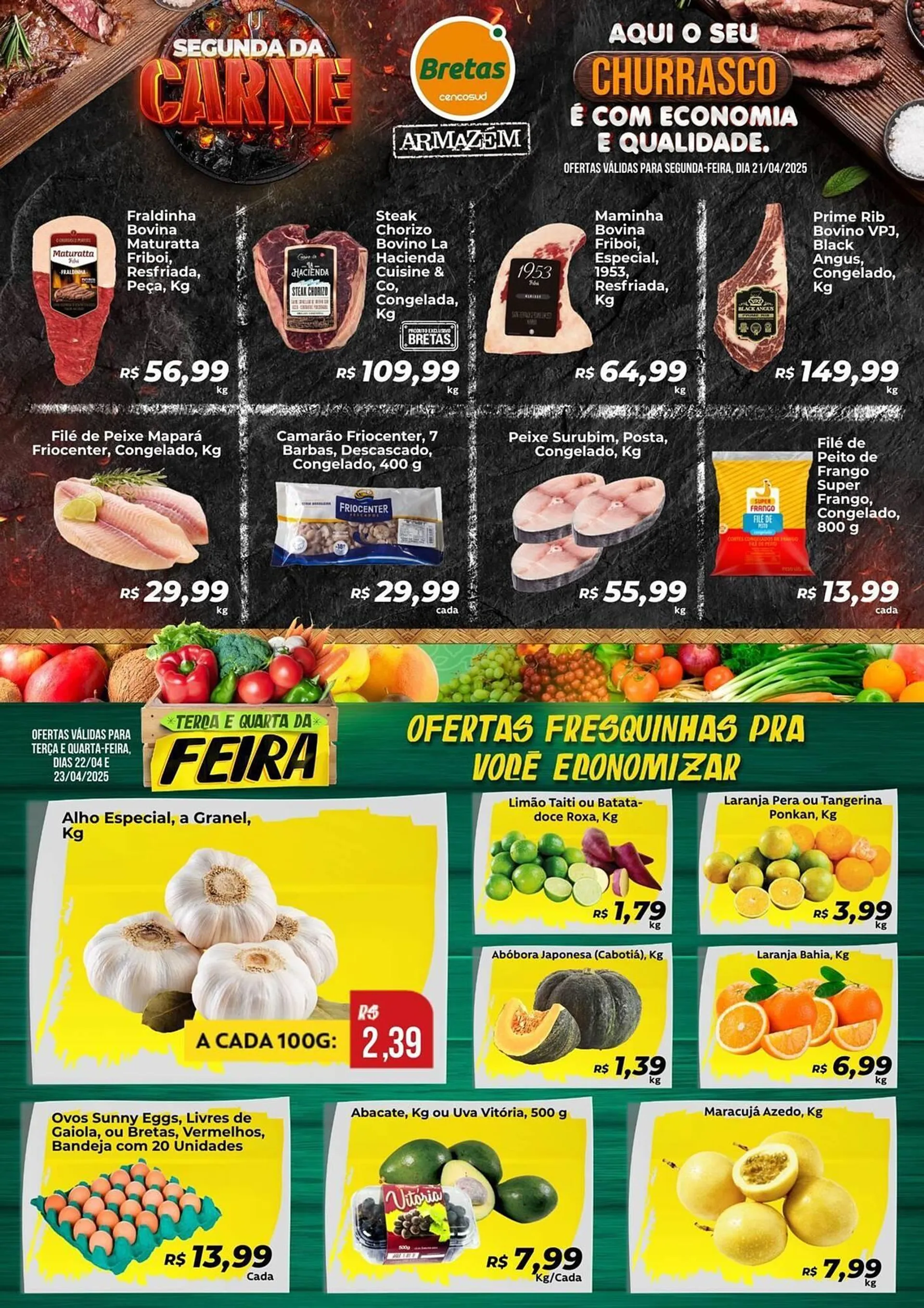 Encarte de Catálogo Supermercados Bretas 21 de abril até 27 de abril 2025 - Pagina 2