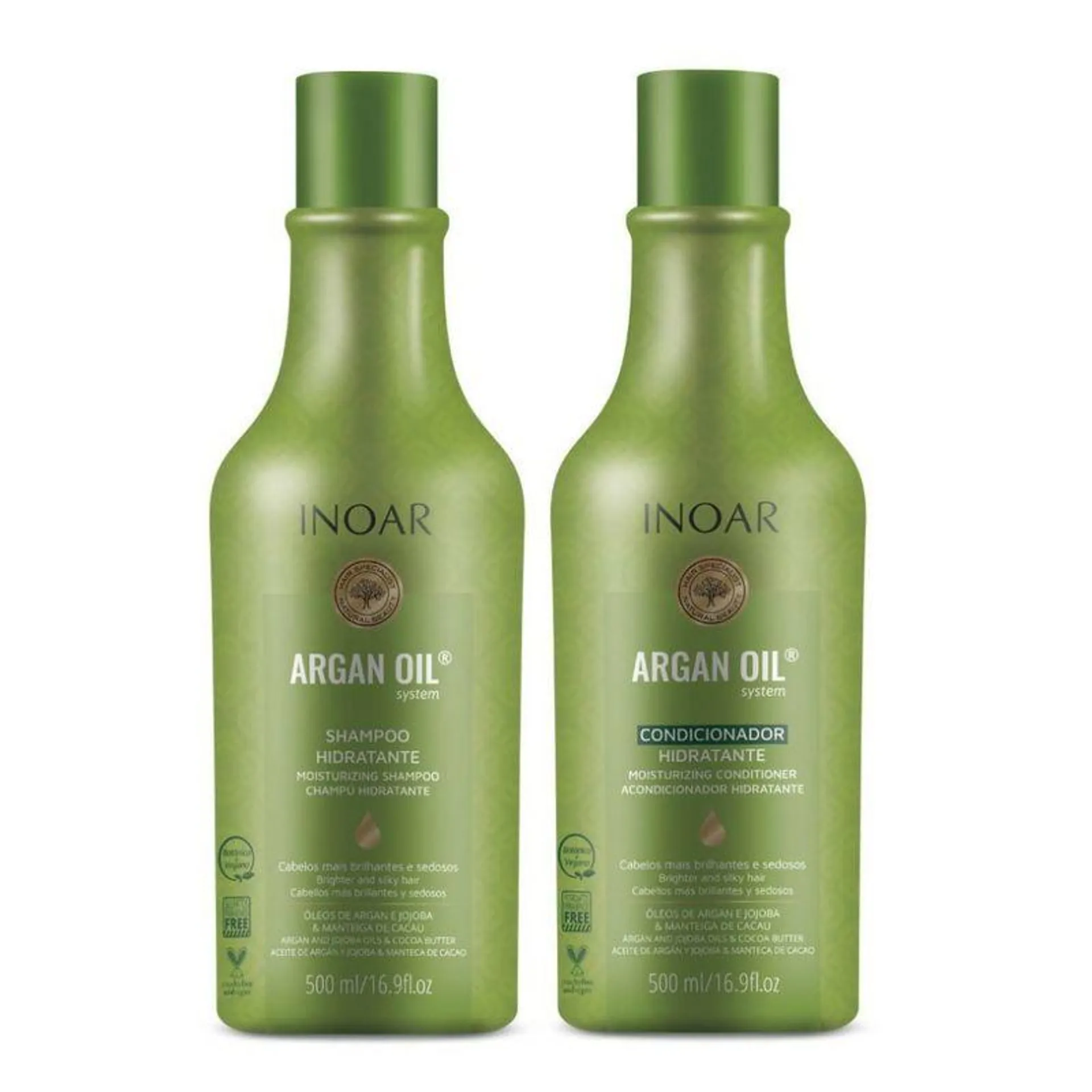 Kit Inoar Argan Oil Shampoo 500ml + Condicionador 500ml