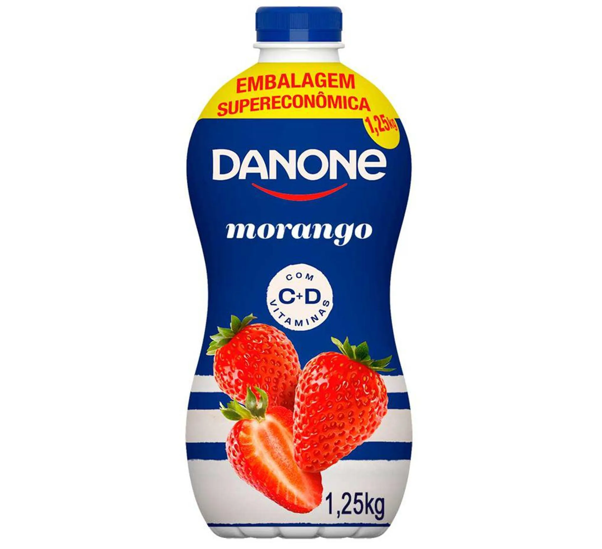 Iogurte Líquido Parcialmente Desnatado Danone Morango 1,25KG