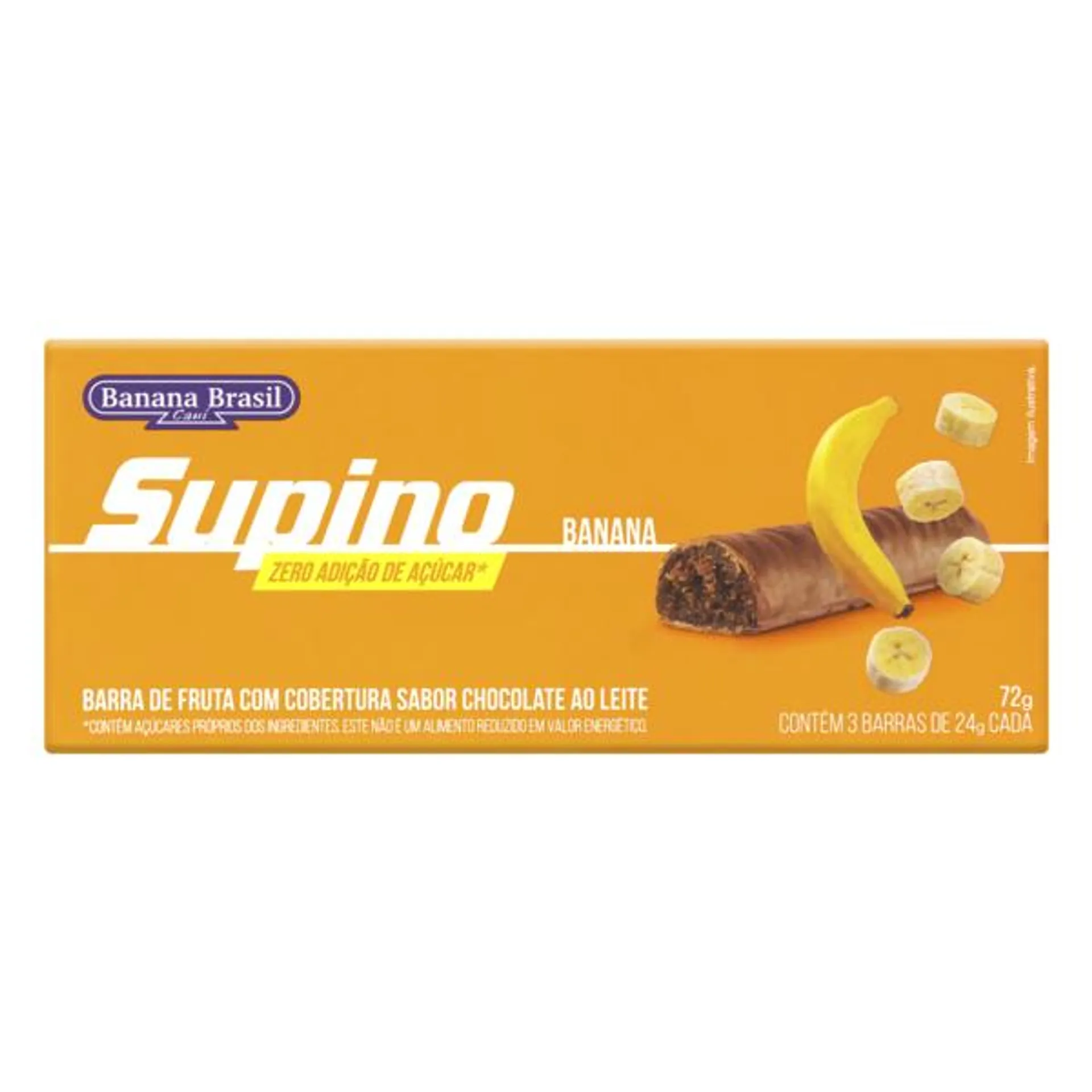 Barra SUPINO Banana Cobertura Chocolate ao Leite 72g