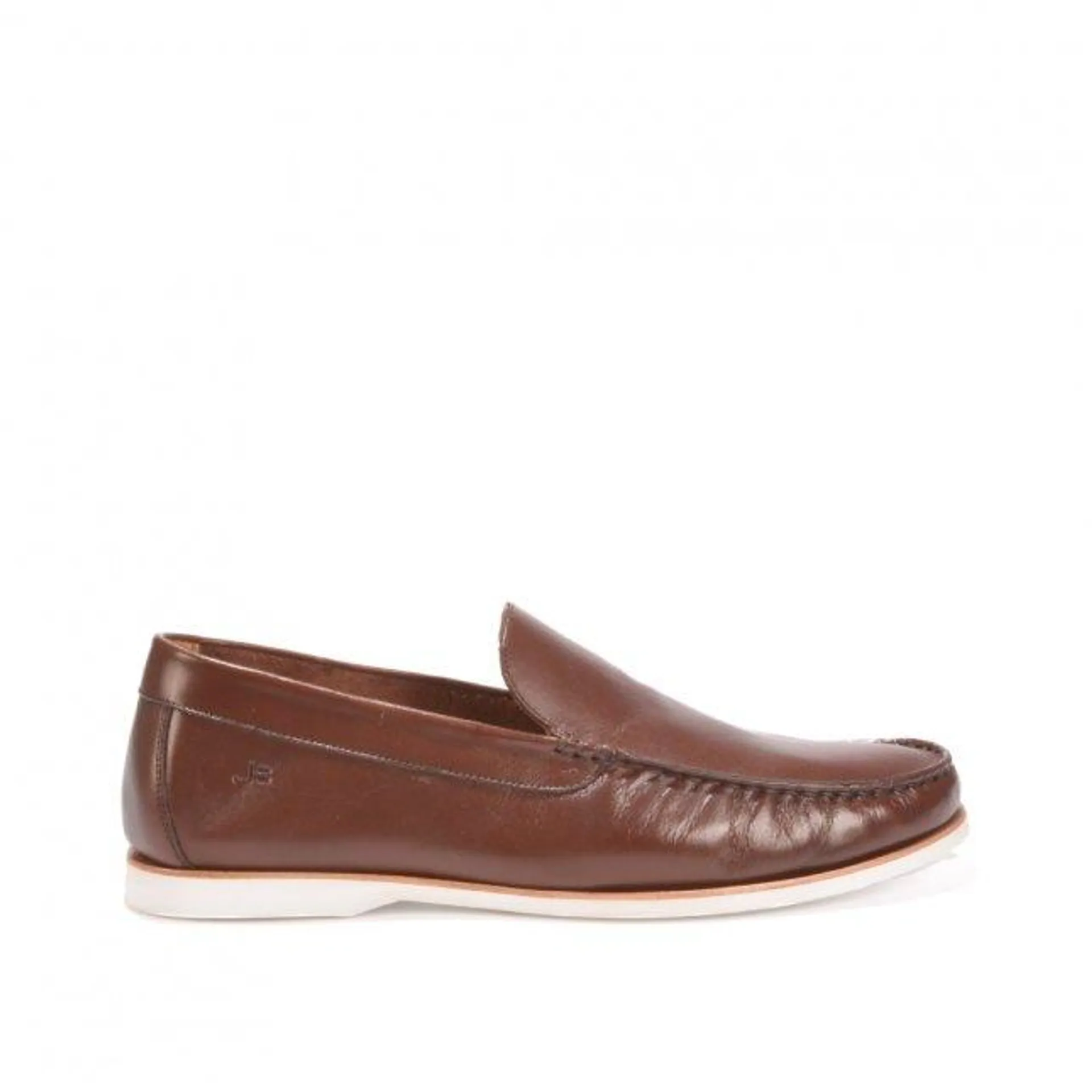 Sapato Slip On Masculino Marrom Couro