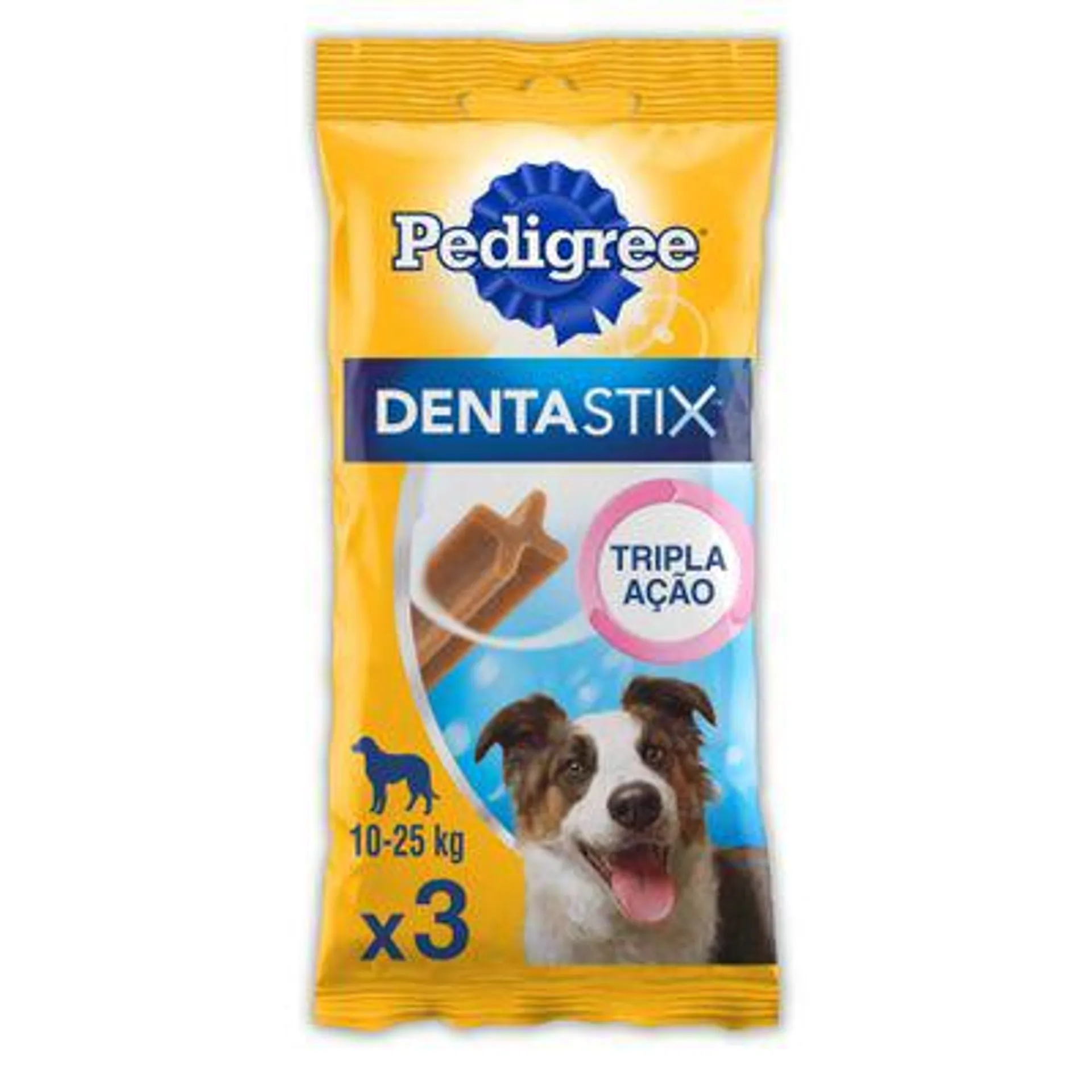Petisco Pedigree Dentastix Cuidado Oral Cães Adultos Raças Médias 3 unidades