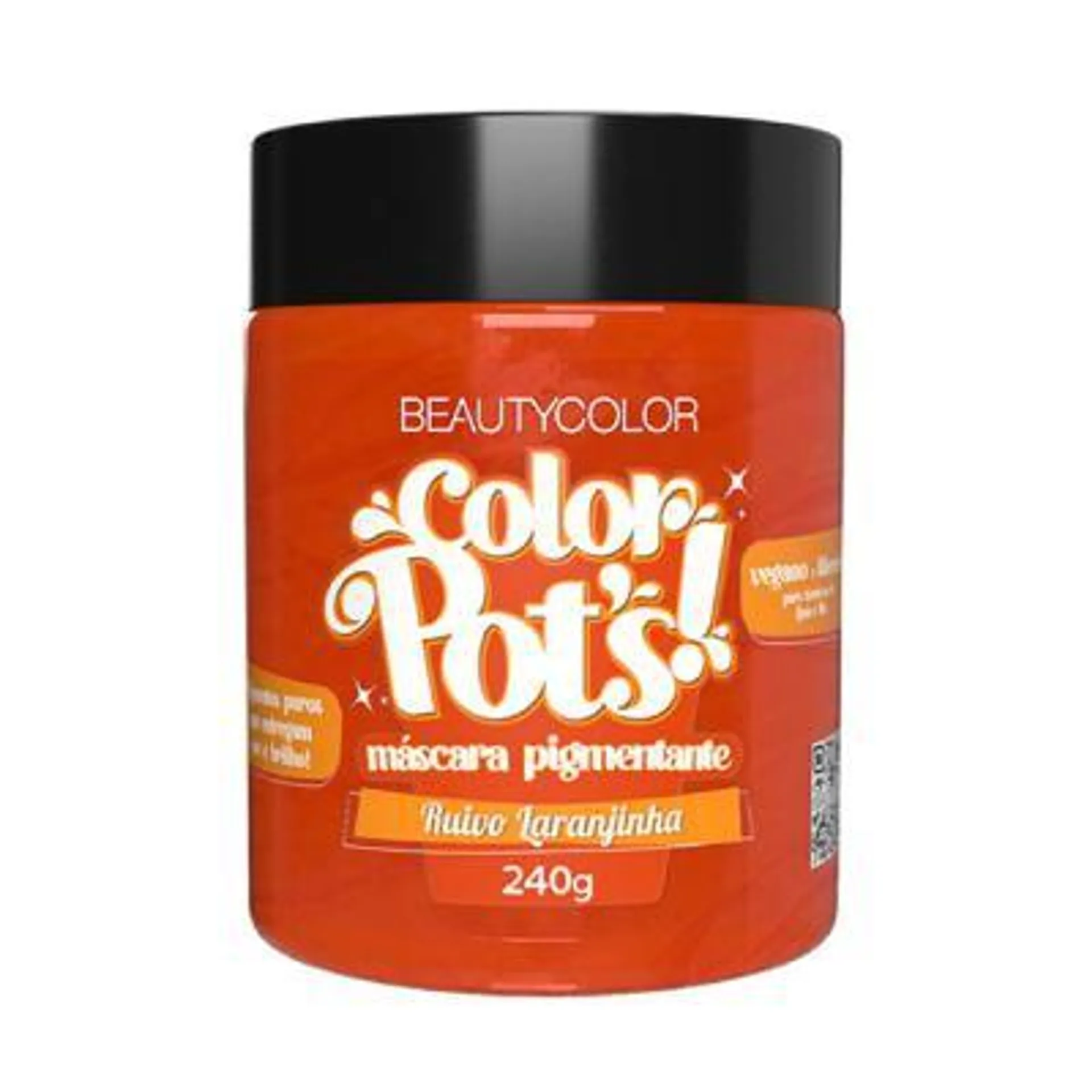 Máscara Pigmentante Beauty Color Color Pot's! Ruivo Laranjinha 240g