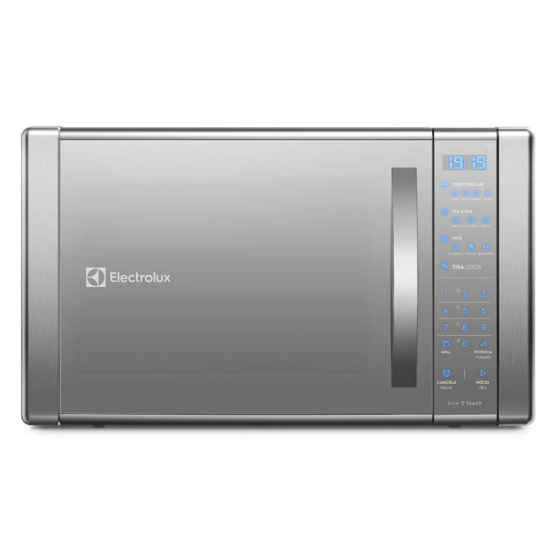 Micro-ondas Electrolux 31L cor Inox Espelhado com Função Grill e Painel Blue Touch (ME41X)