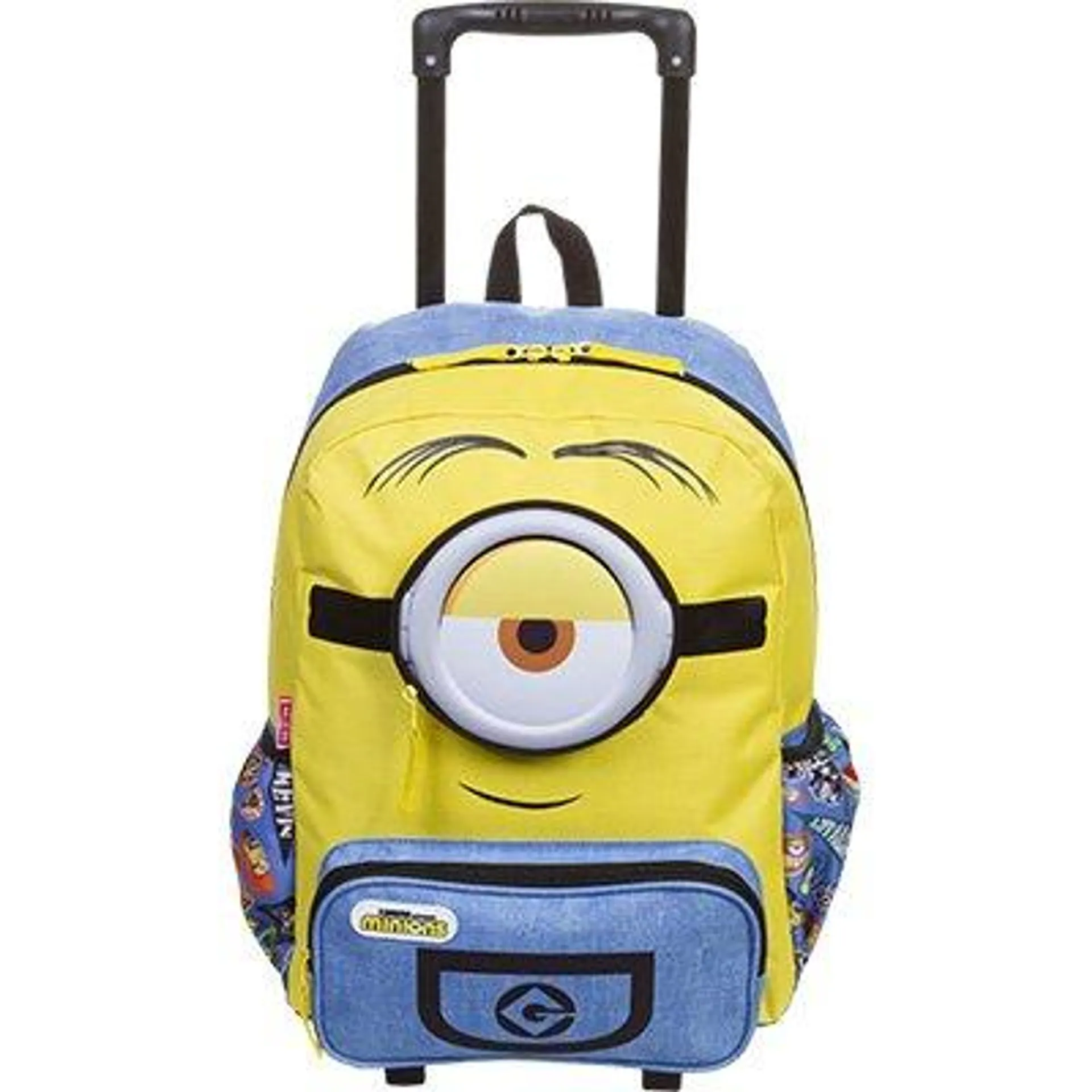 Mochila Escolar Infantil de Rodinhas Minions em Poliéster G Sestini - PT 1 UN