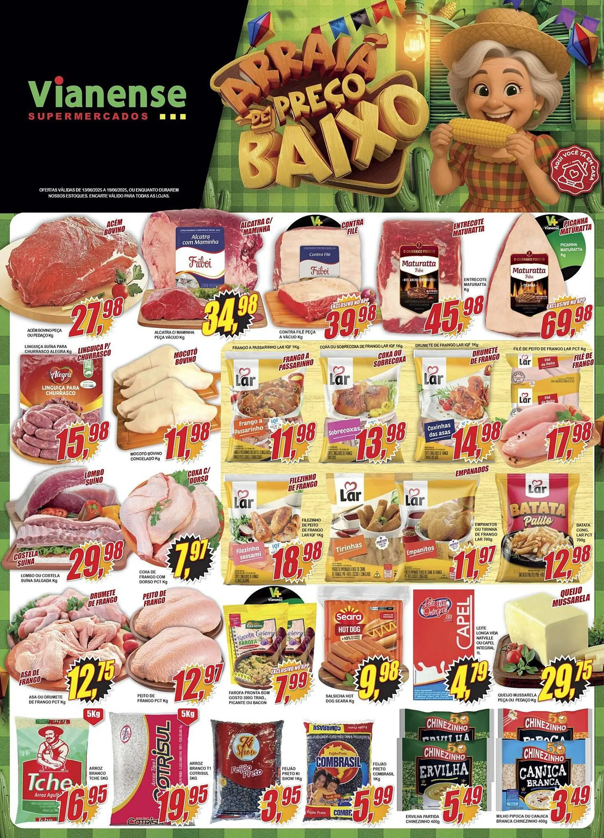Encarte de Catálogo Vianense Supermercados 13 de junho até 15 de junho 2025 - Pagina 1