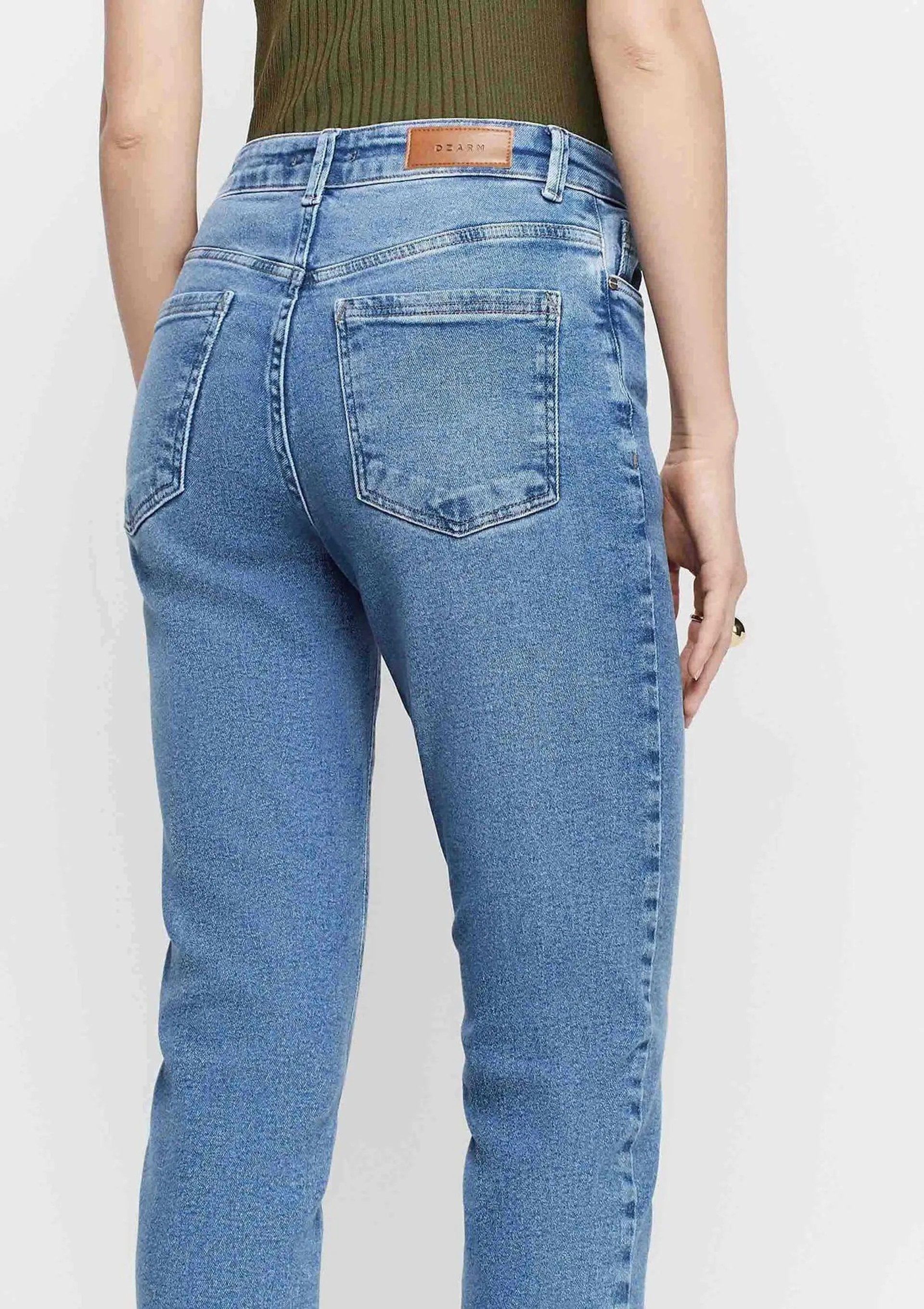 Calça Jeans Mom Cintura Alta - Azul