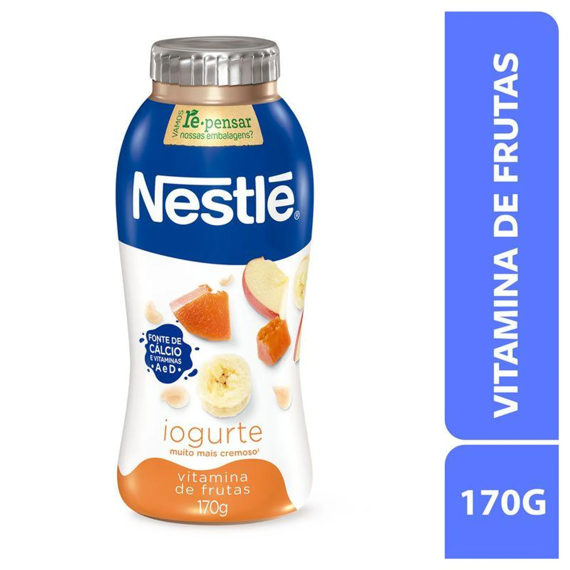 Iogurte Nestlé Parcialmente Desnatado Vitamina de Frutas Frasco 170g