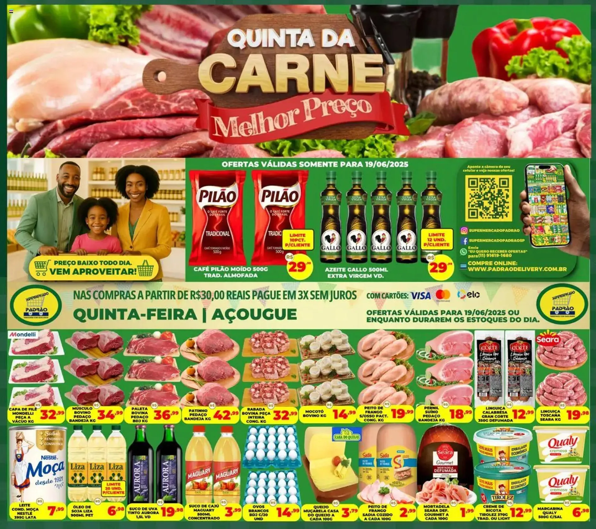 Encarte de Catálogo Supermercado Padrão 19 de junho até 20 de junho 2025 - Pagina 1