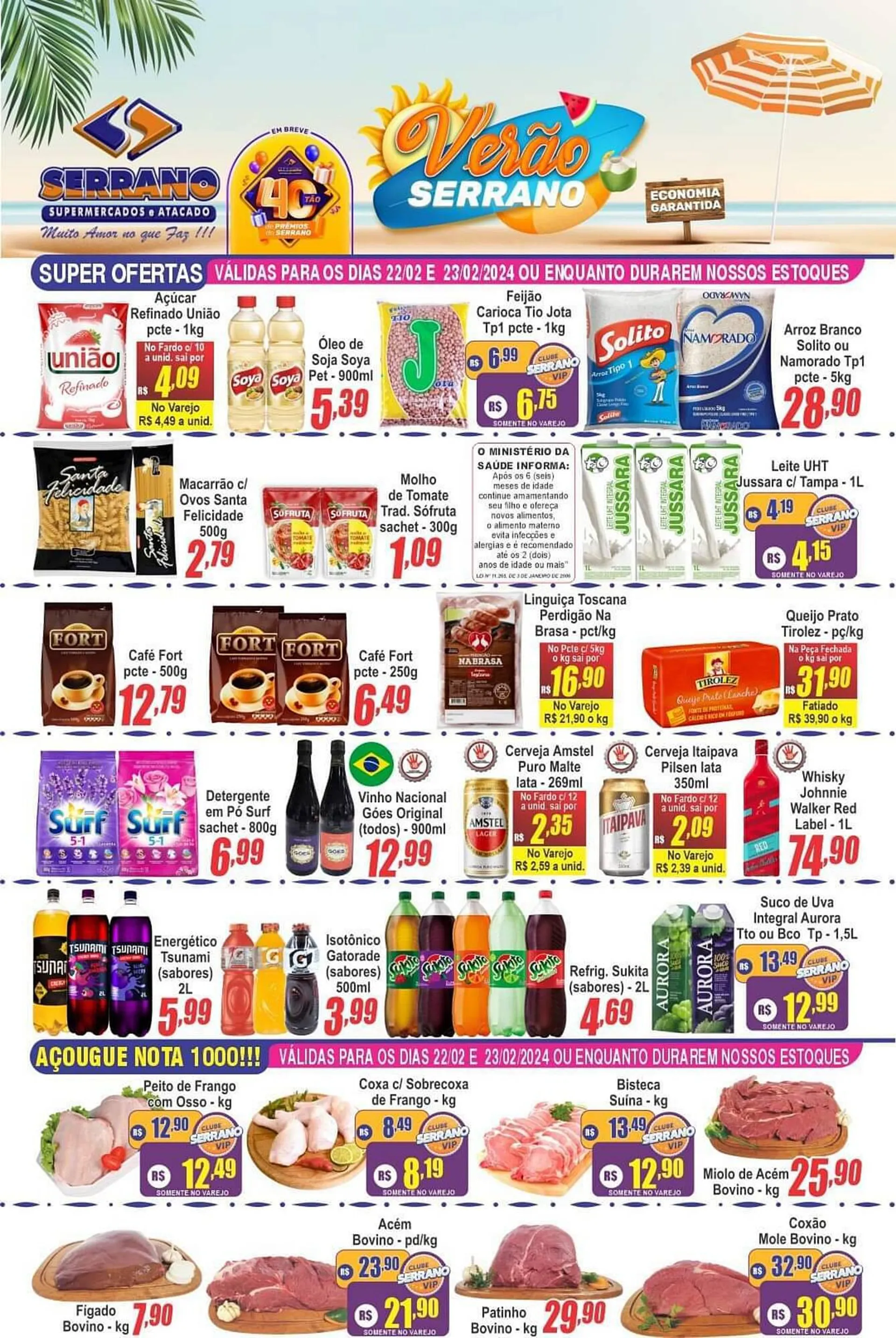 Encarte de Catálogo Serrano Supermercado 22 de fevereiro até 28 de fevereiro 2024 - Pagina 