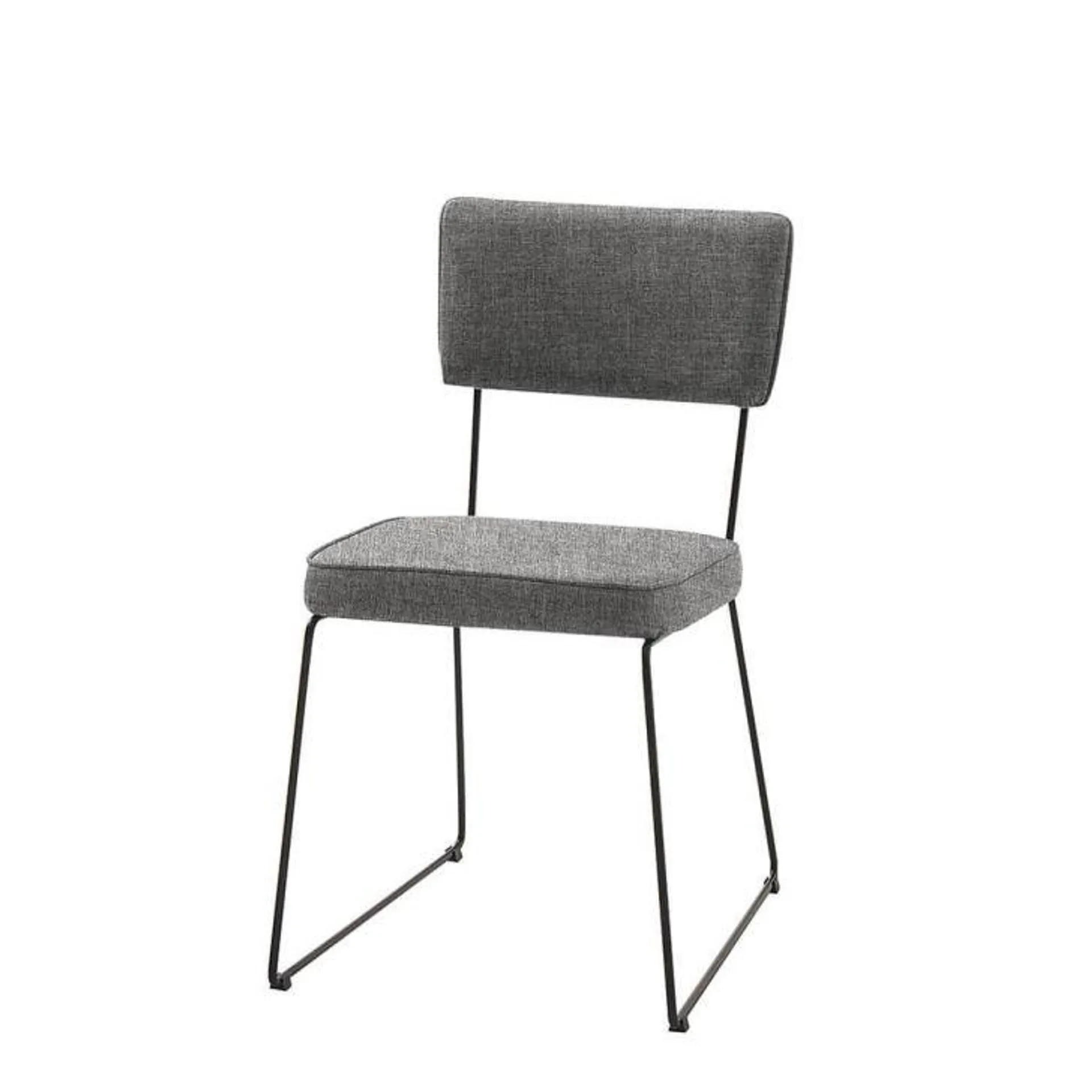 Cadeira Roma Aço Preto - Cinza