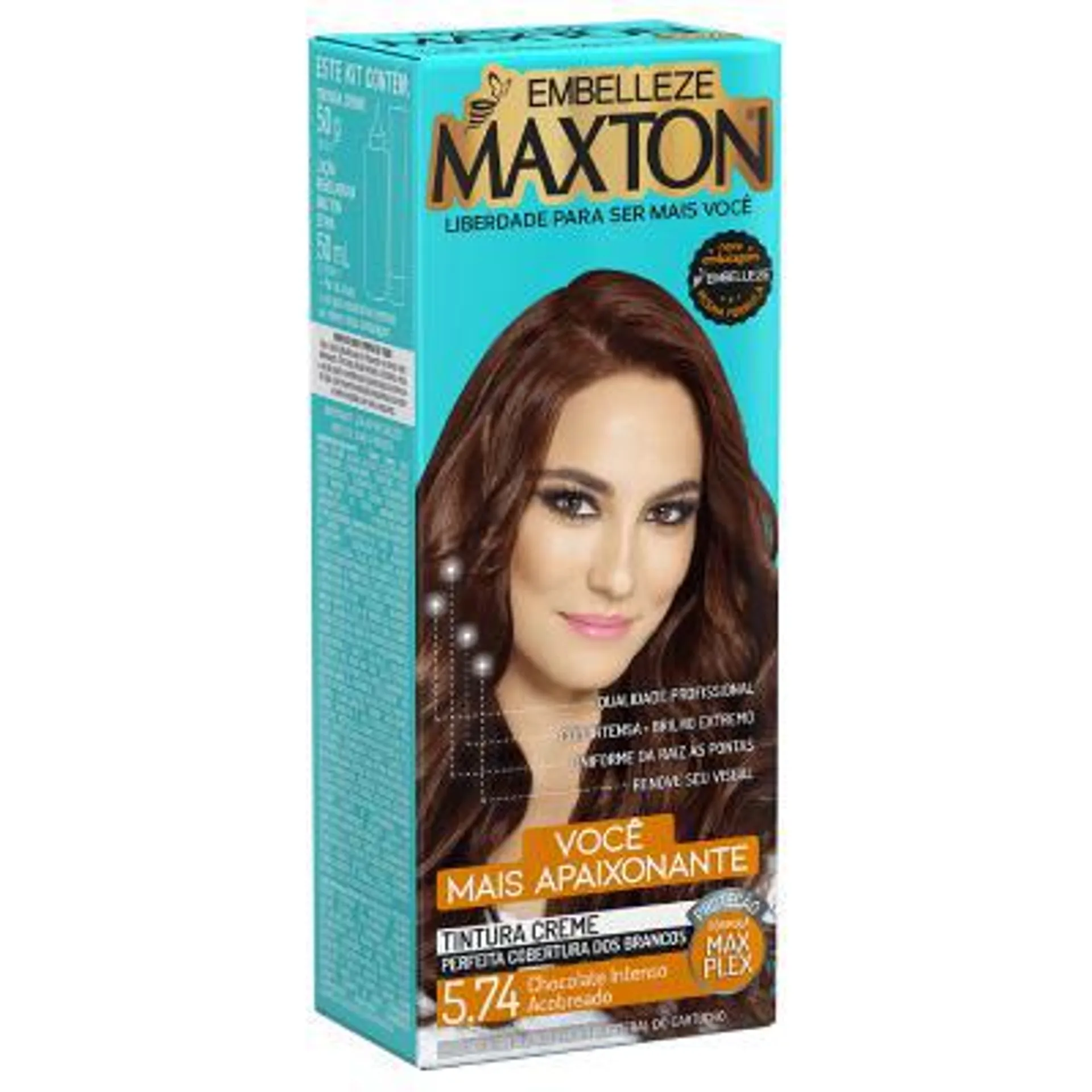 Tintura Maxton Creme N.5.74 Chocolate Acobreado