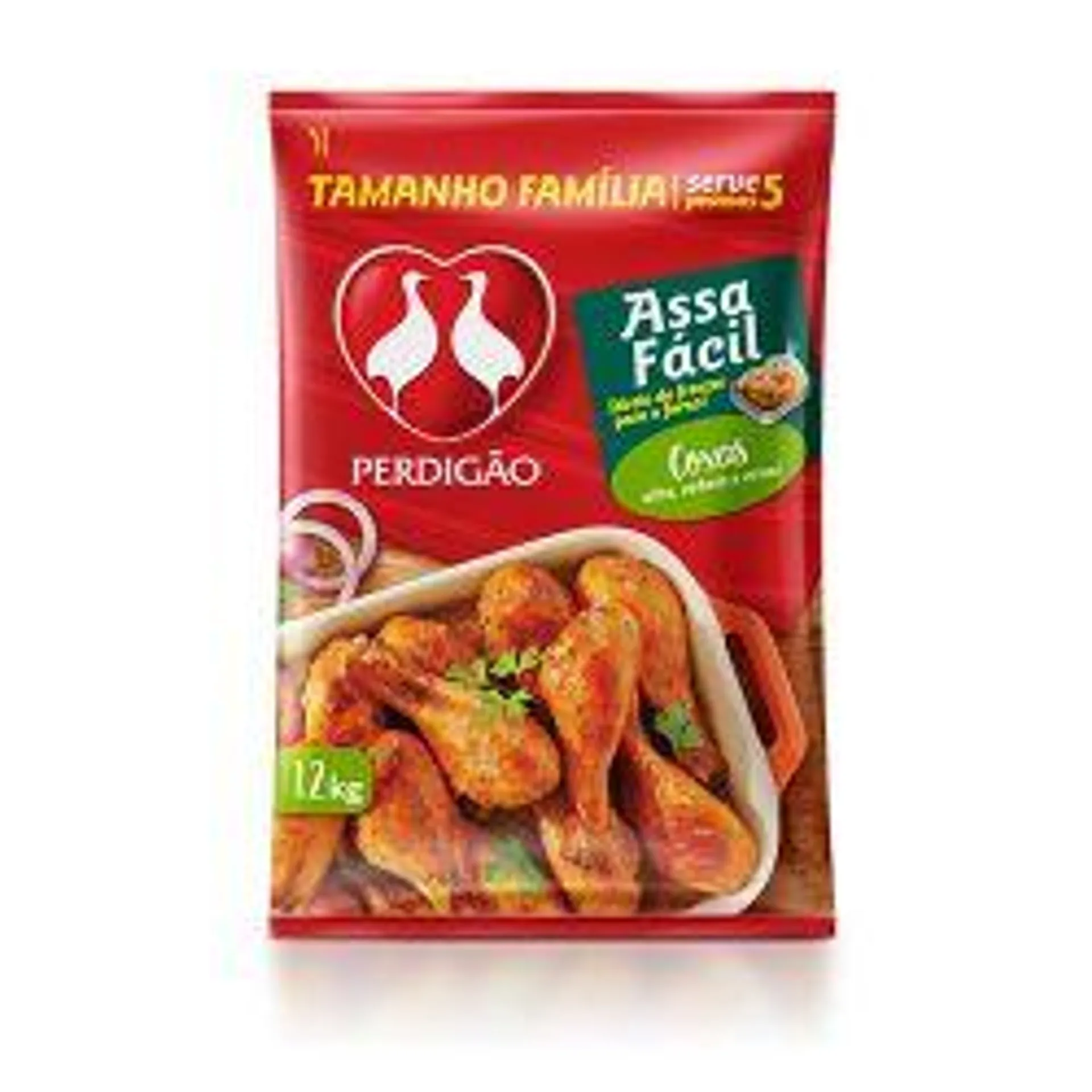 Coxa de Frango Congelada Temperada Perdigão Assa Fácil 1,2kg Tamanho Família