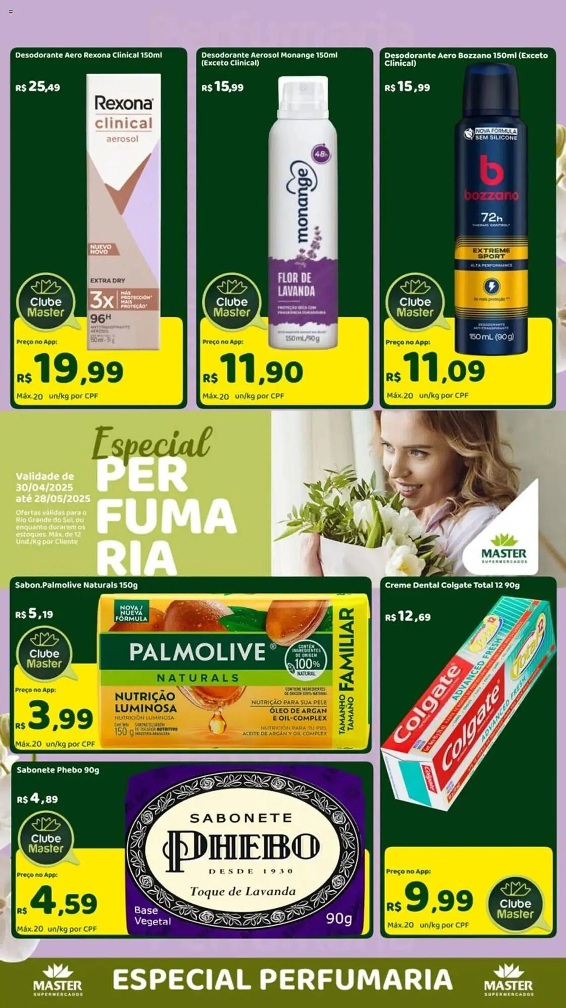 Encarte de Catálogo Master Supermercados 30 de abril até 28 de maio 2025 - Pagina 1