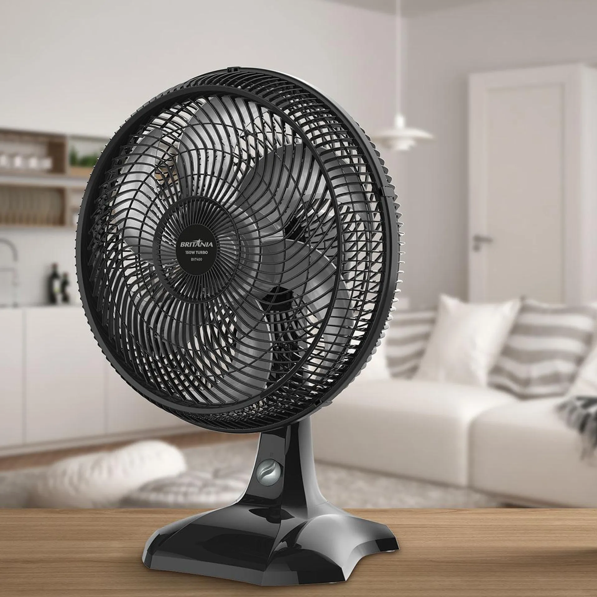 Ventilador 2 Em 1 Mesa e Parede 150W 220V Tecnologia Maxx Force Preto Britânia