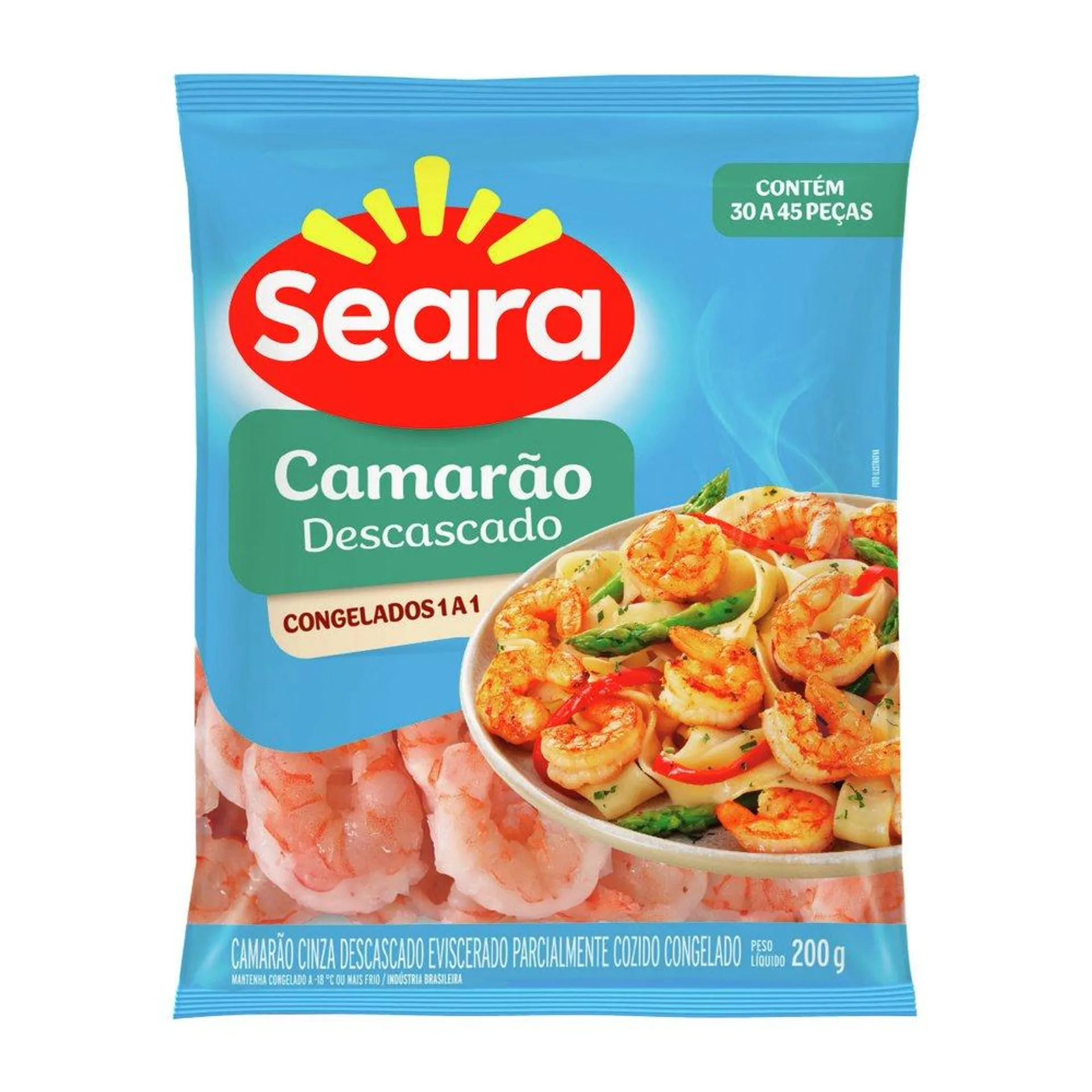 Camarão descascado 30/45 Seara Pescados 200g