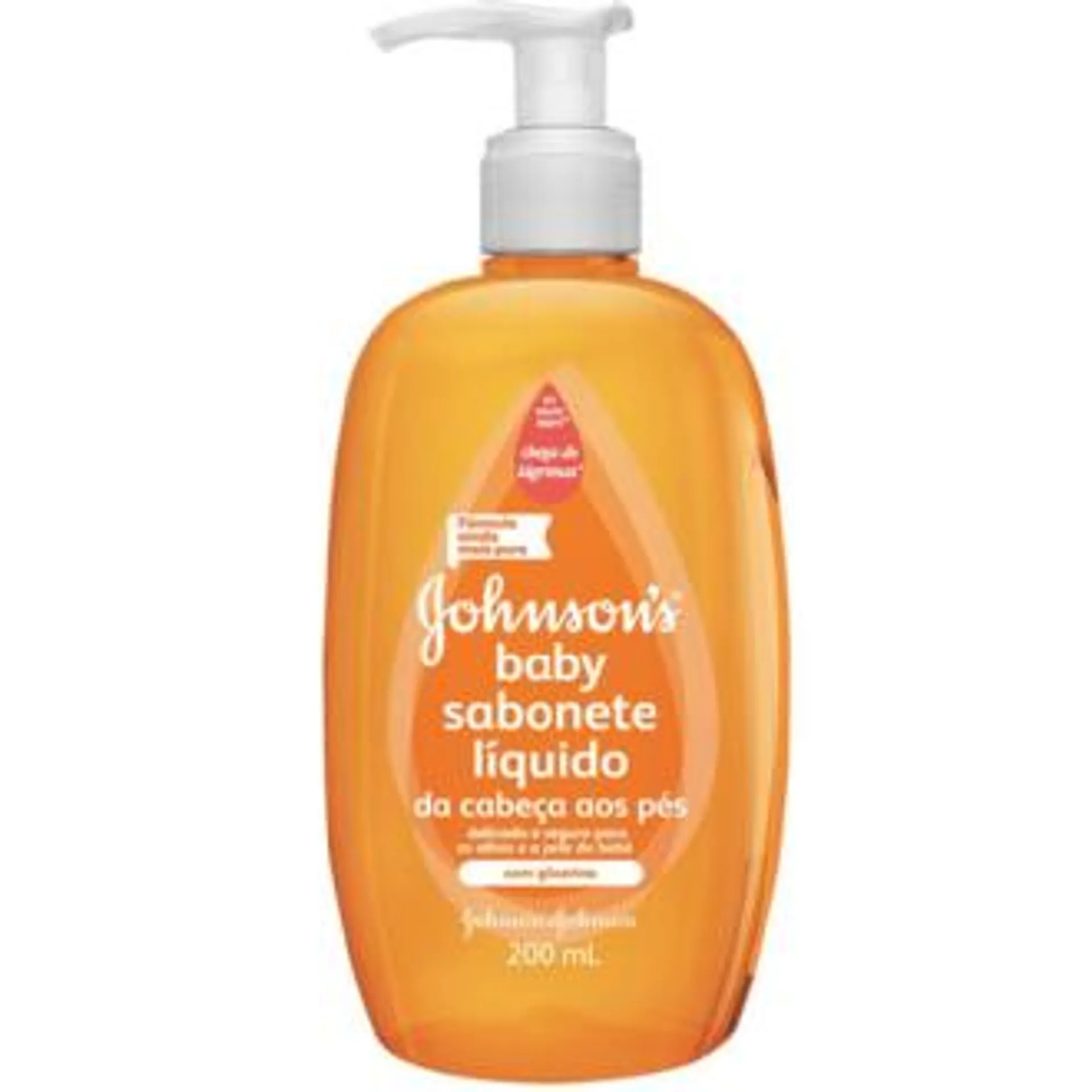 SABONETE LÍQUIDO JOHNSONS BABY DA CABEÇA AOS PÉS GLICERINA 200ML