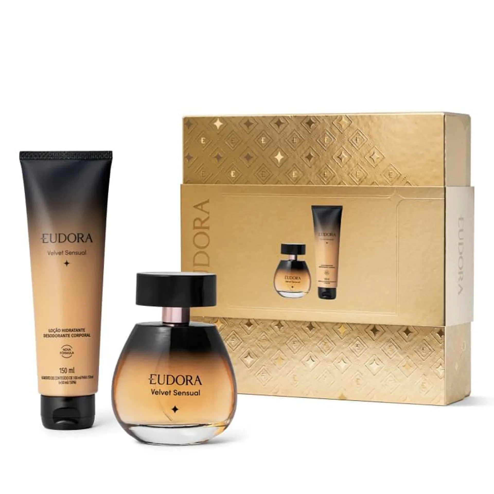 Kit Presente Natal Velvet Sensual: Desodorante Colônia 100ml + Loção Desodorante Hidratante Corporal 150ml