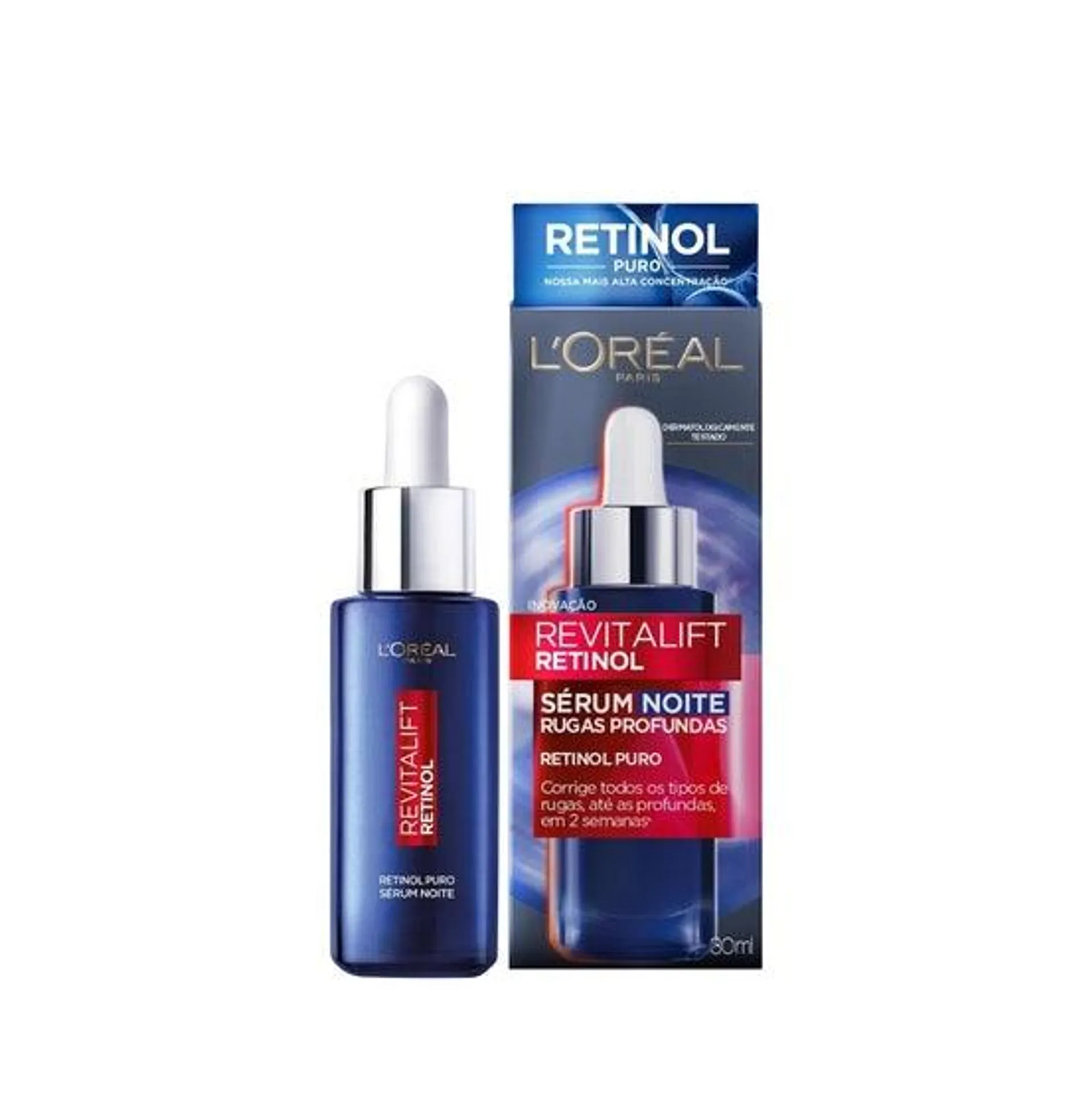 Sérum Facial Antirugas L'oréal Paris Revitalift Retinol Noturno 30ml