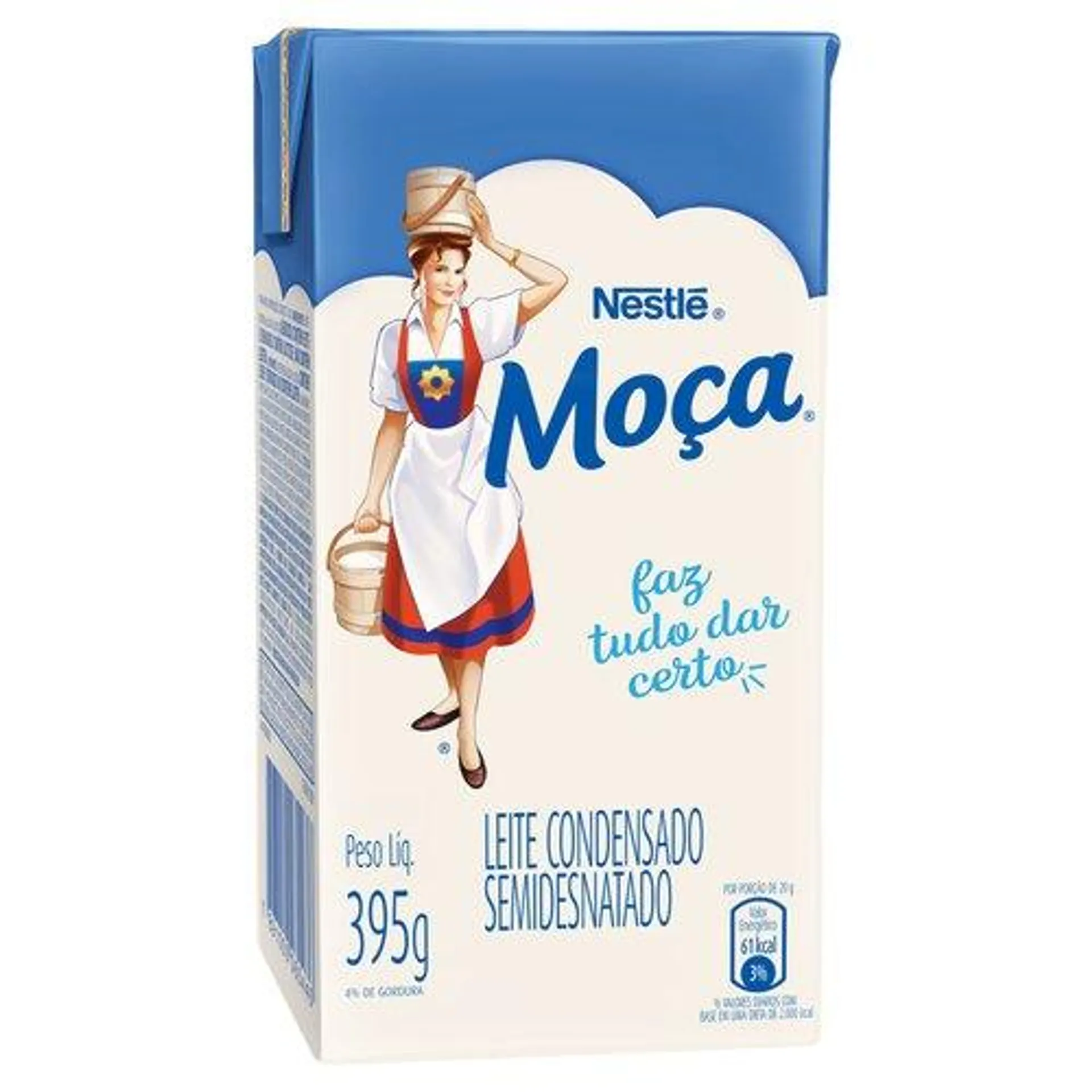 Leite Condensado Semidesnatado Moça Caixa 395g