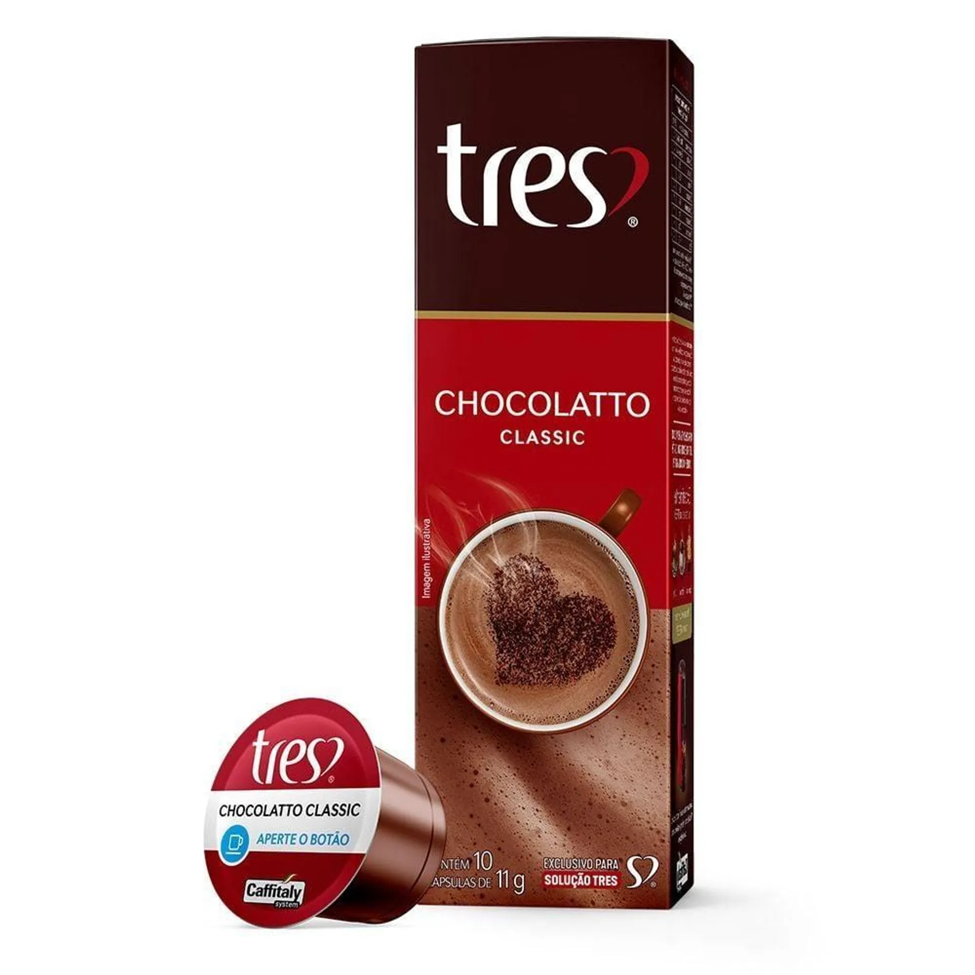 Cápsulas Chocolatto Três Corações 110G - 10 Unidades