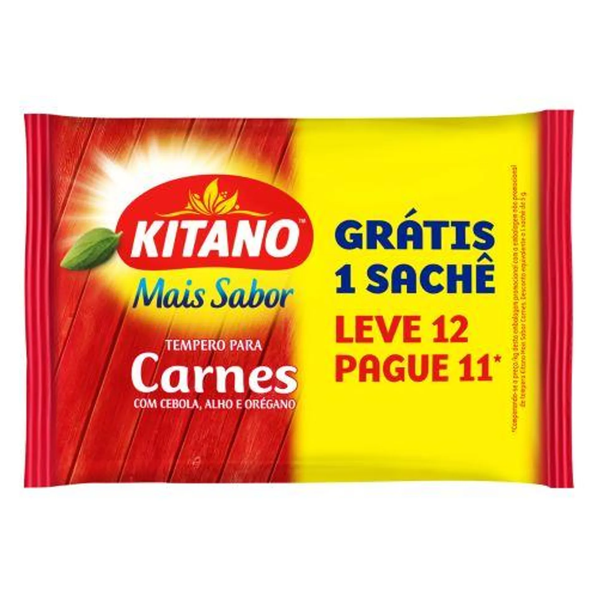 Tempero Em Pó Kitano Mais Sabor De Carne 60g Leve 12 Pague11