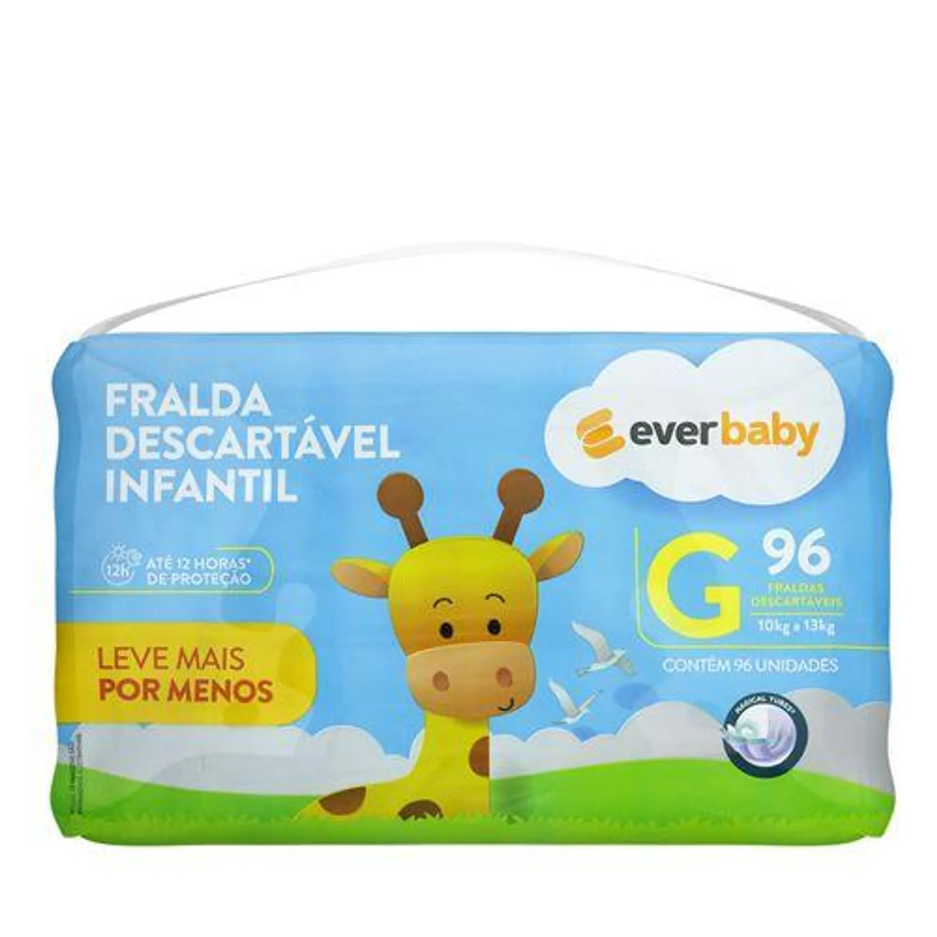 Fralda Descartável Infantil Ever Baby G 96 Unidades